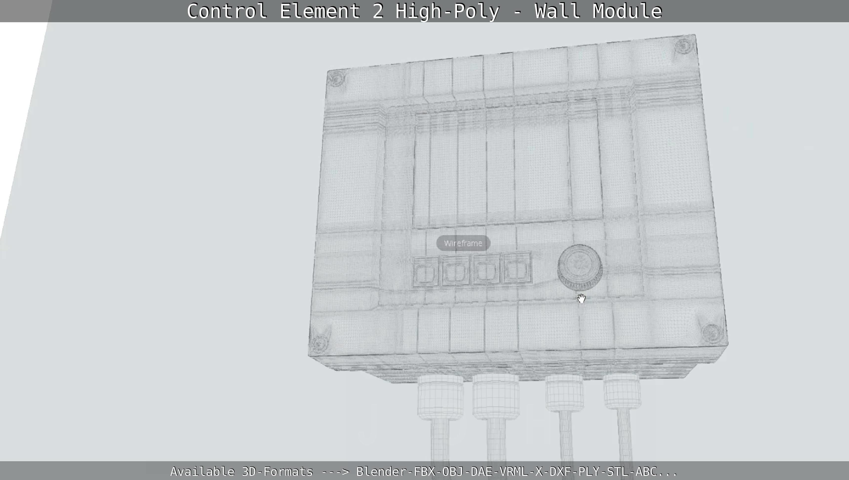 Control Element 2 - Wall Module - High-Poly  3D model_81