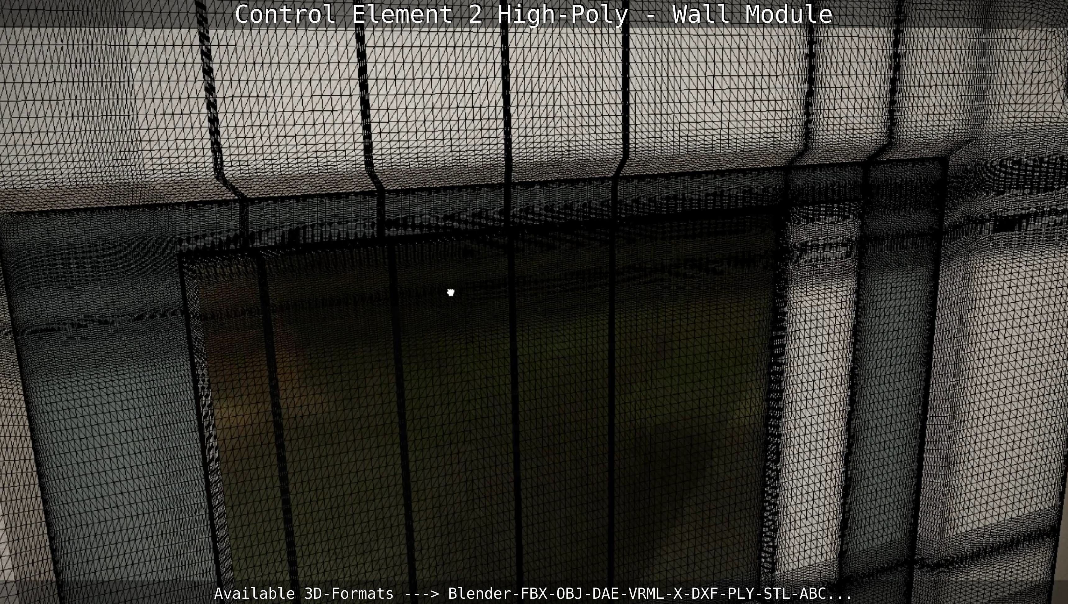 Control Element 2 - Wall Module - High-Poly  3D model_79
