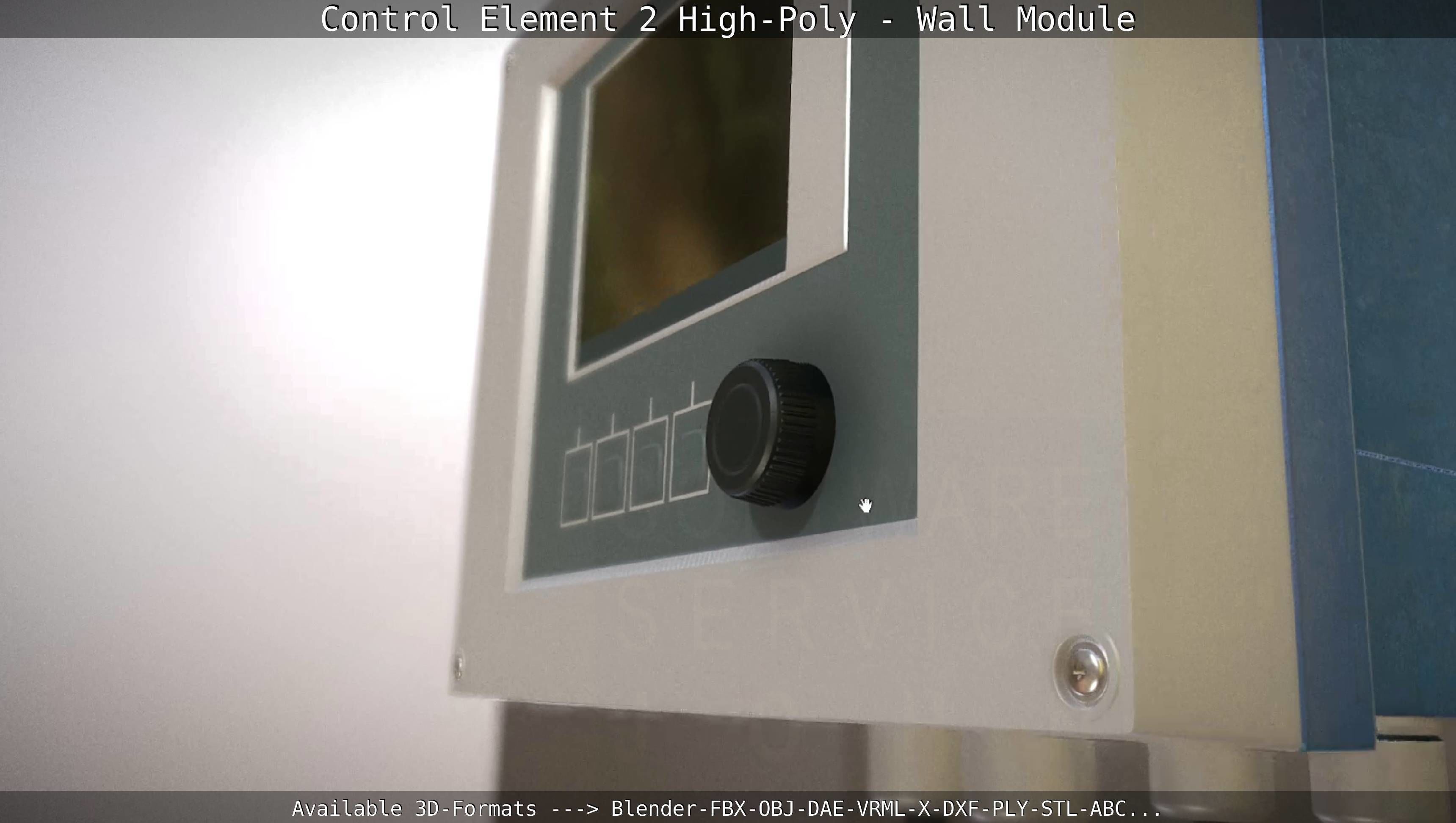 Control Element 2 - Wall Module - High-Poly  3D model_130