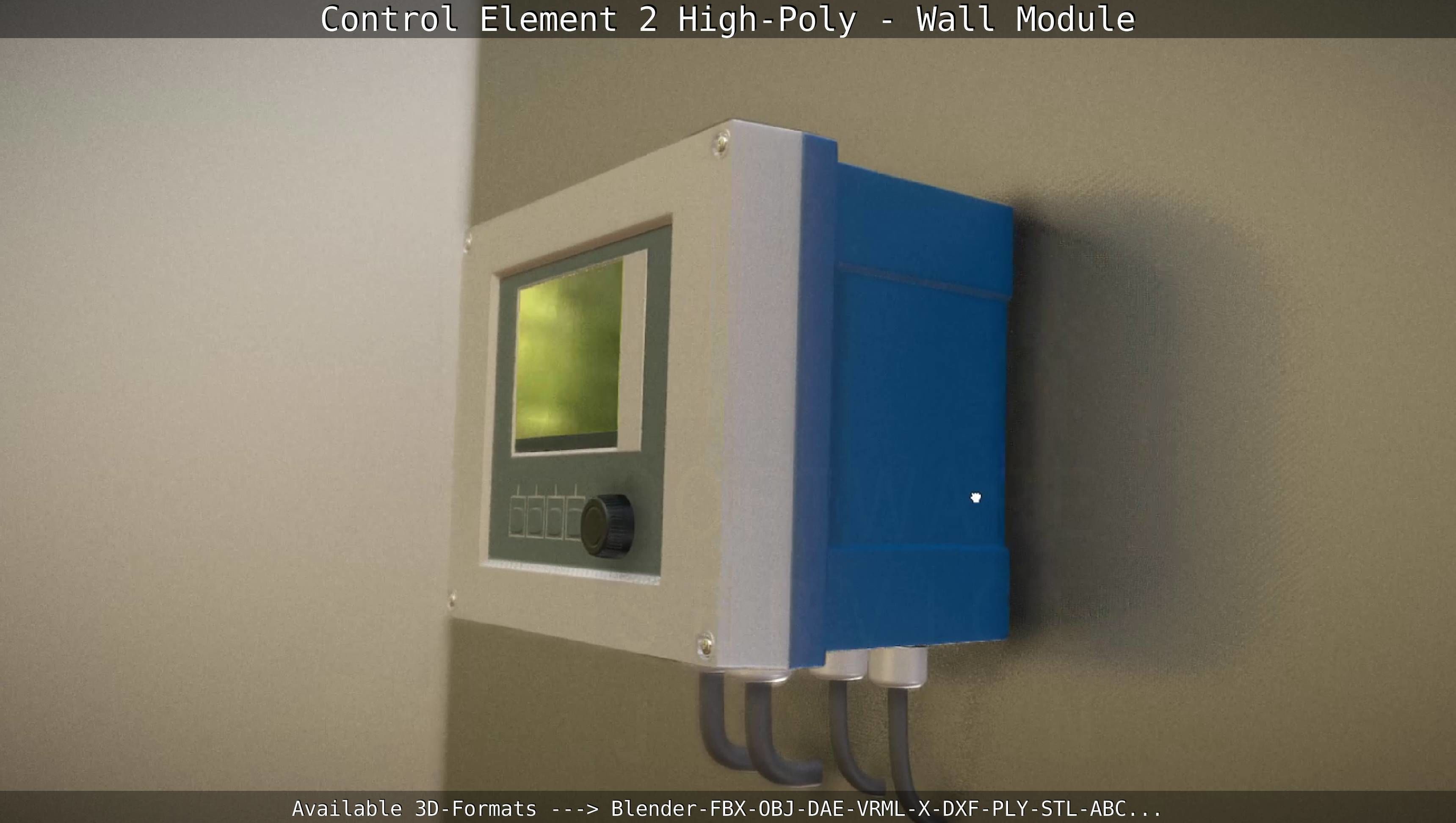 Control Element 2 - Wall Module - High-Poly  3D model_36