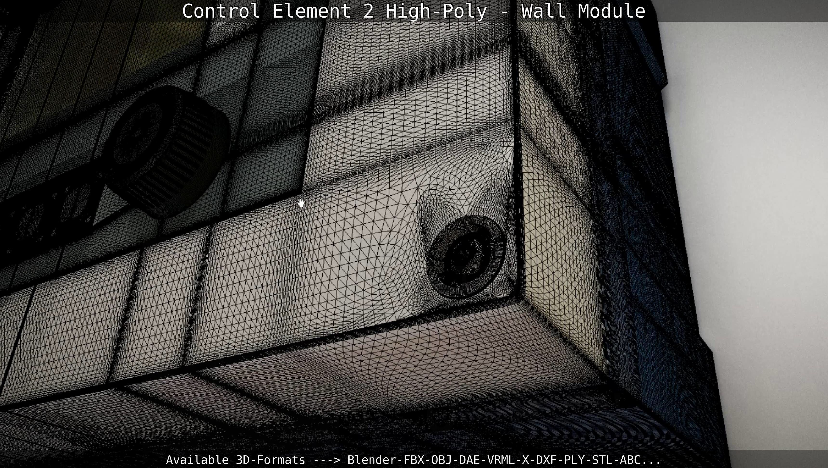 Control Element 2 - Wall Module - High-Poly  3D model_68