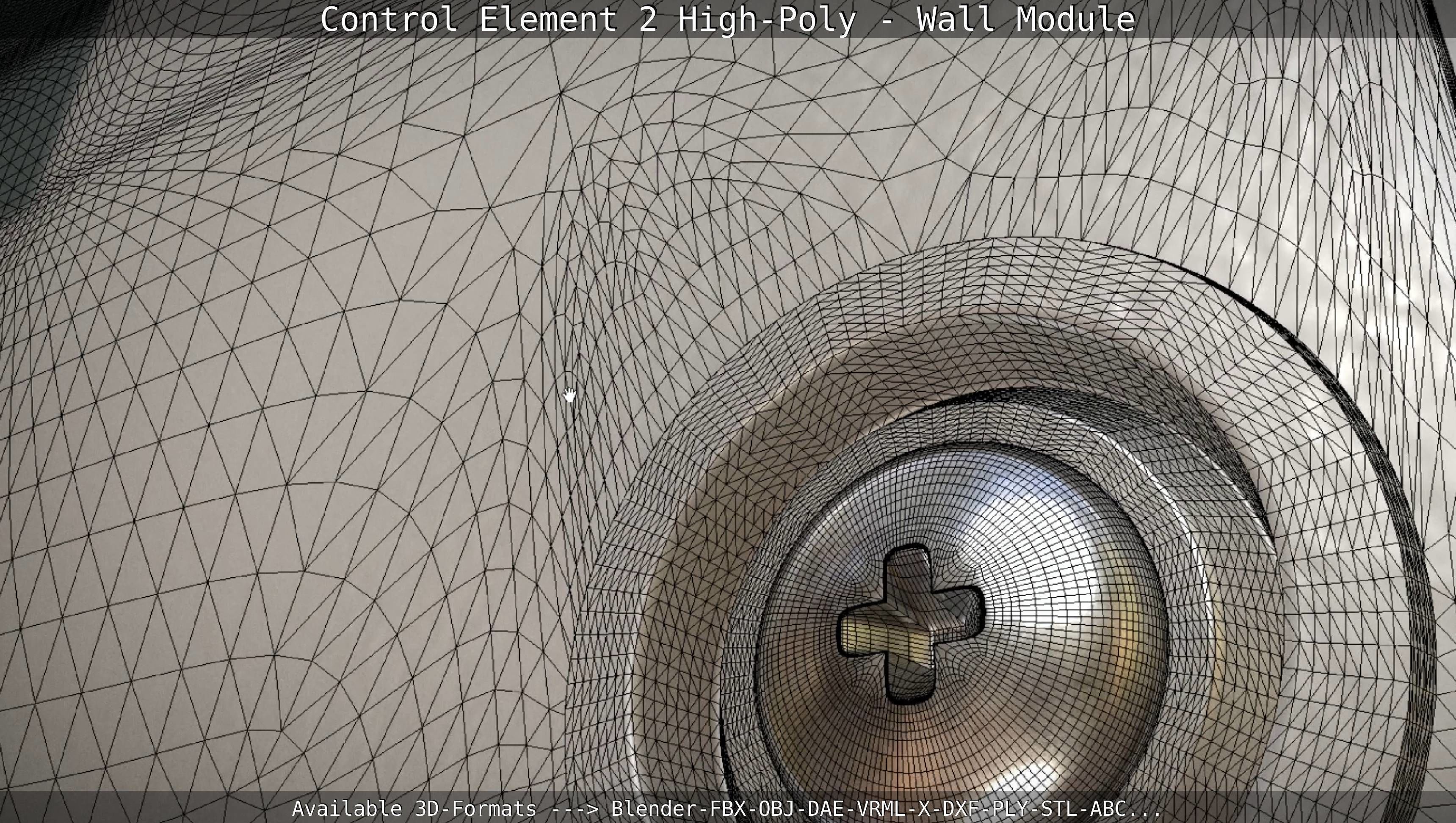 Control Element 2 - Wall Module - High-Poly  3D model_49