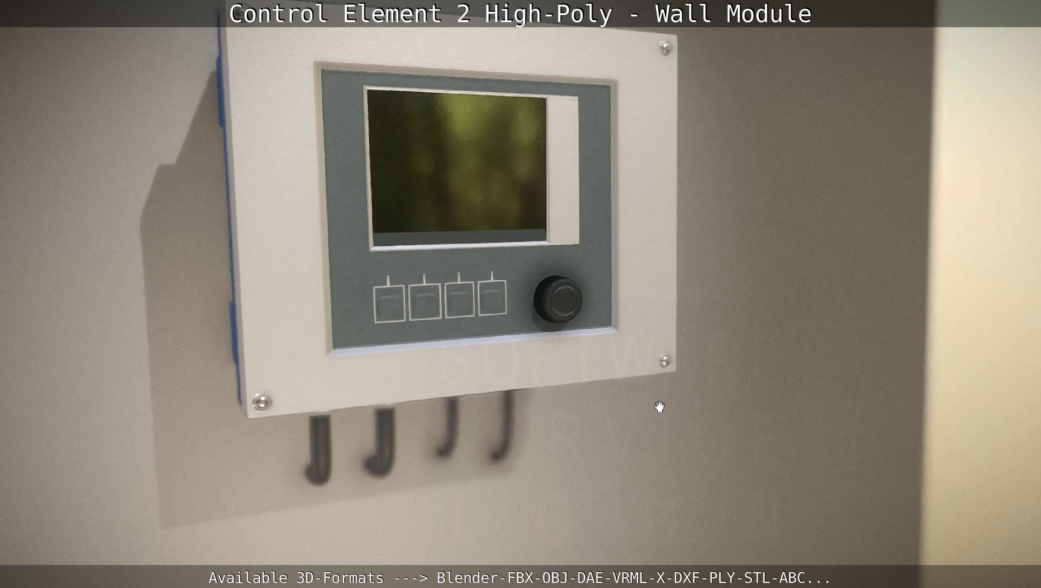 Control Element 2 - Wall Module - High-Poly  3D model_139