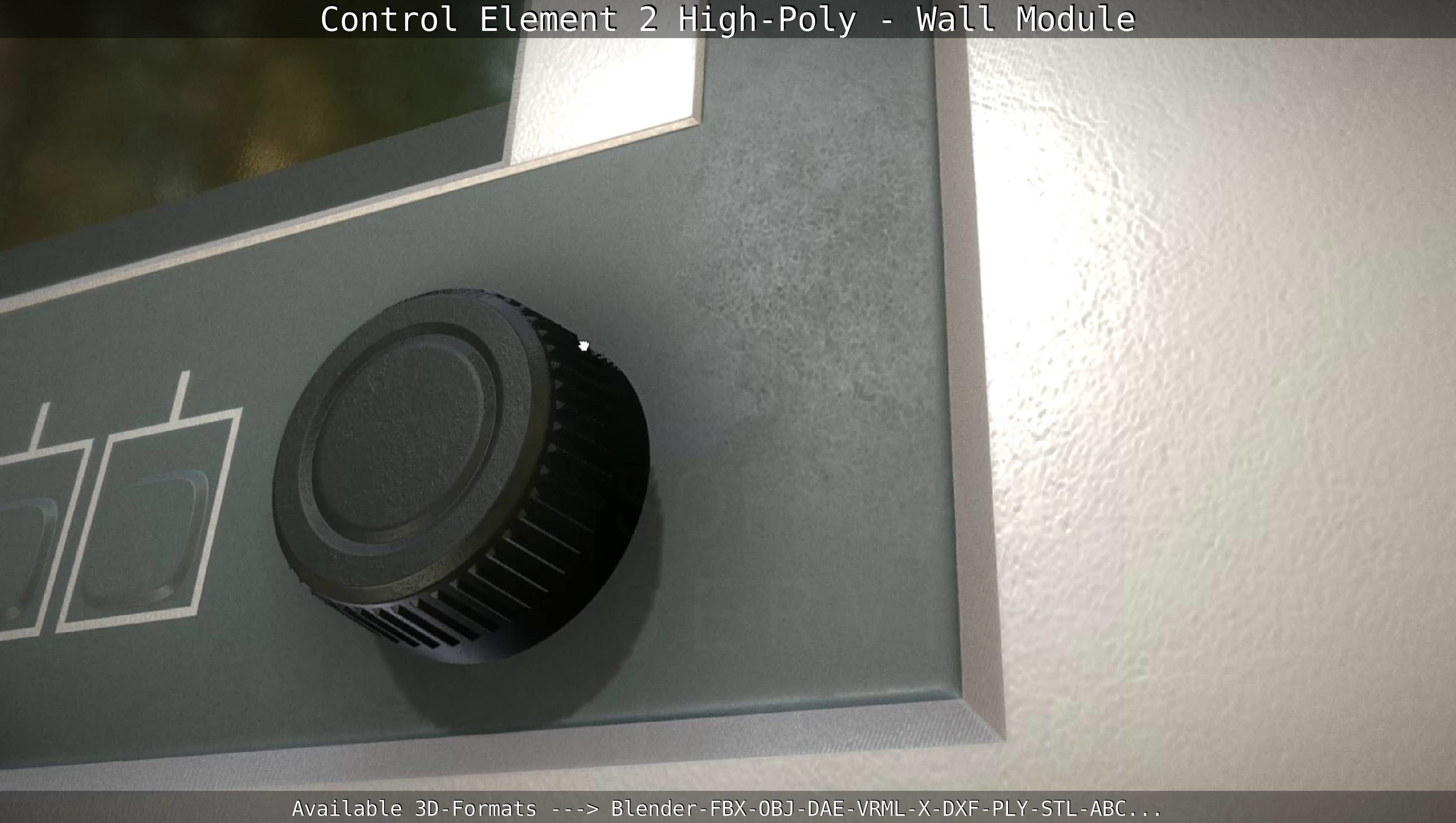 Control Element 2 - Wall Module - High-Poly  3D model_2