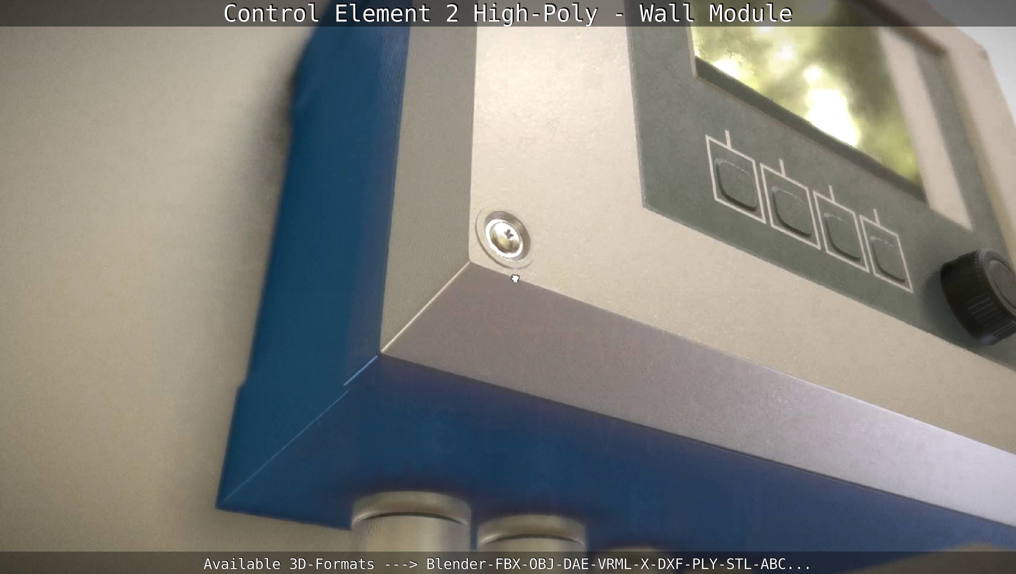 Control Element 2 - Wall Module - High-Poly  3D model_26