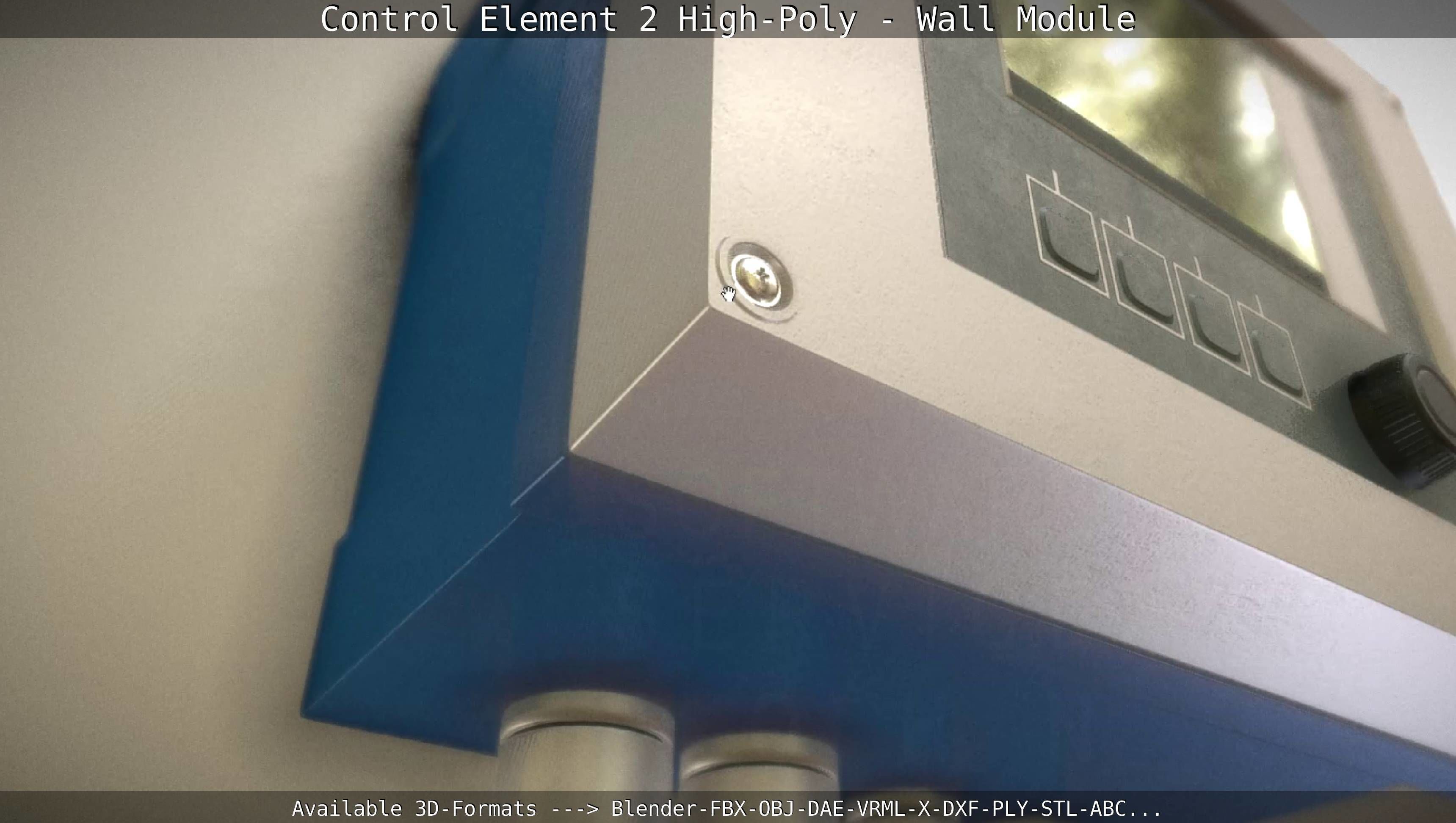 Control Element 2 - Wall Module - High-Poly  3D model_25