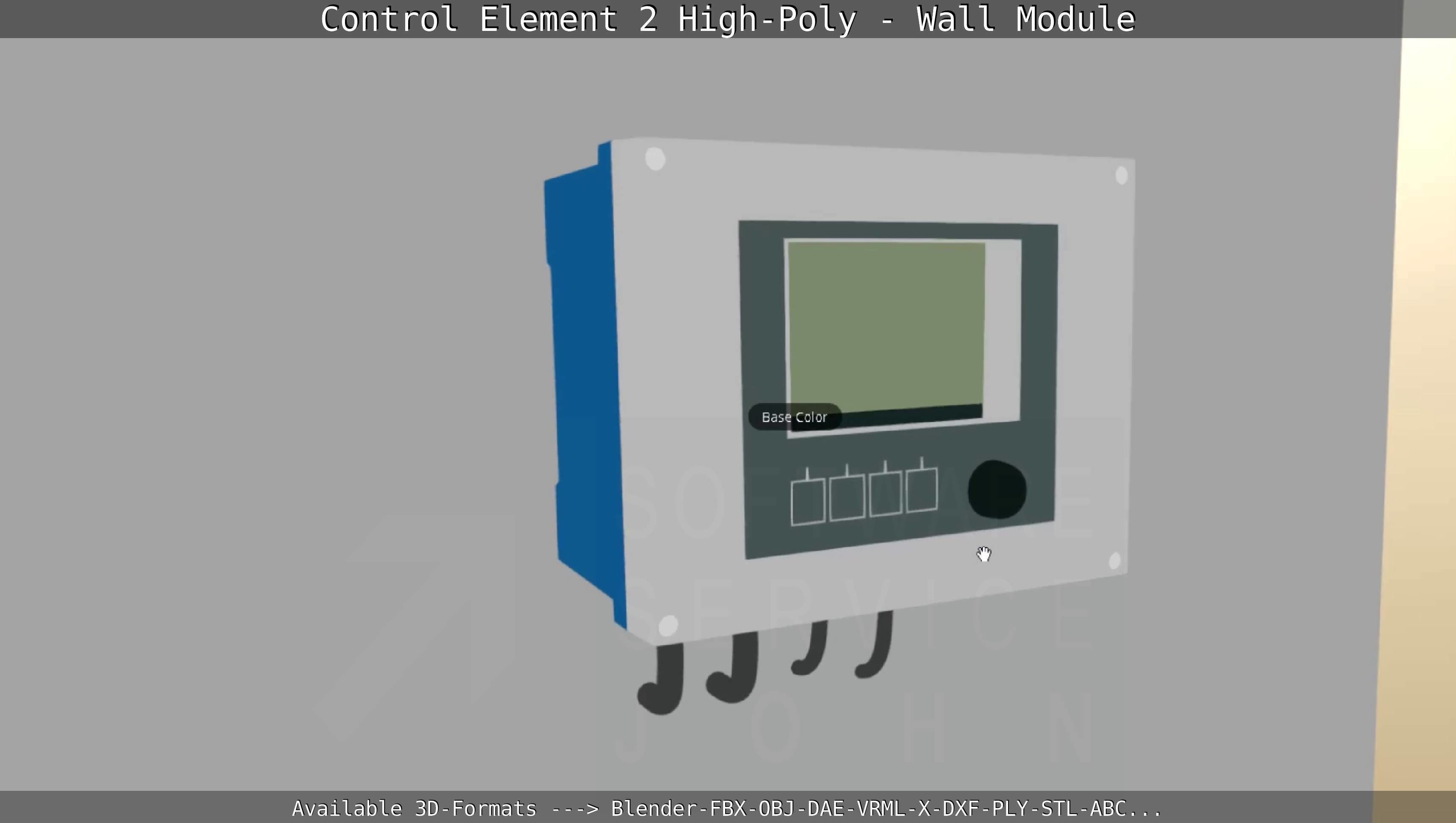 Control Element 2 - Wall Module - High-Poly  3D model_53
