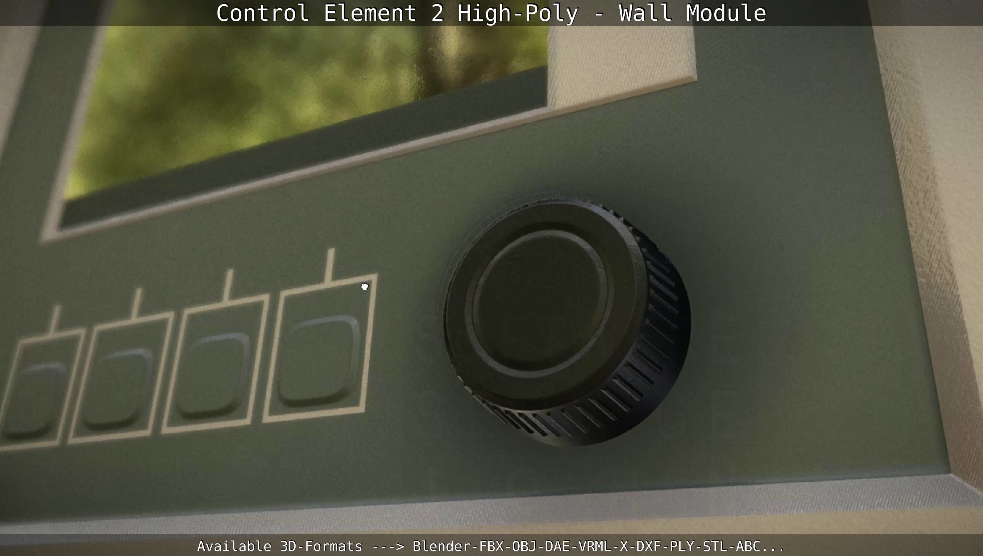 Control Element 2 - Wall Module - High-Poly  3D model_3