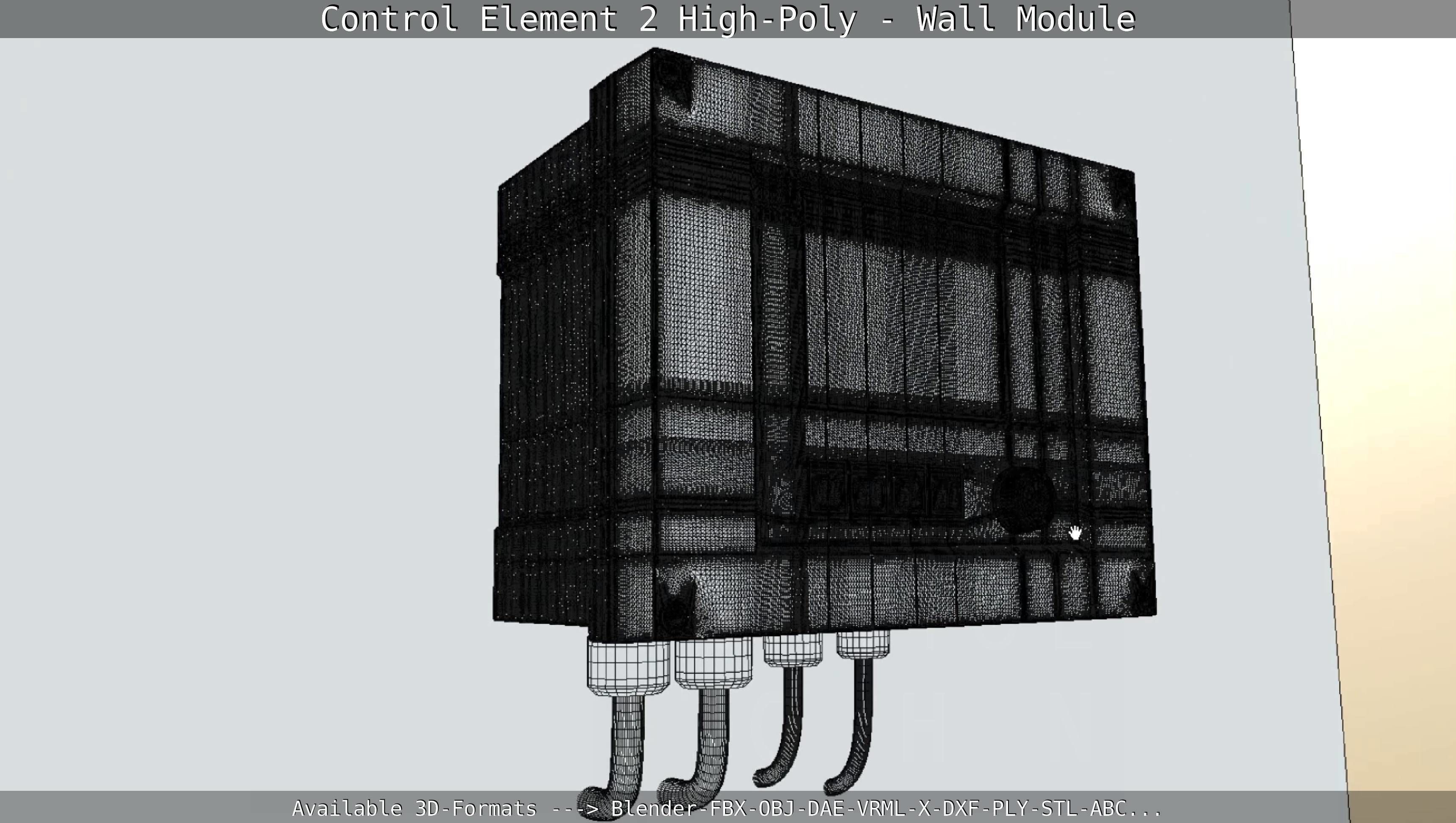 Control Element 2 - Wall Module - High-Poly  3D model_82
