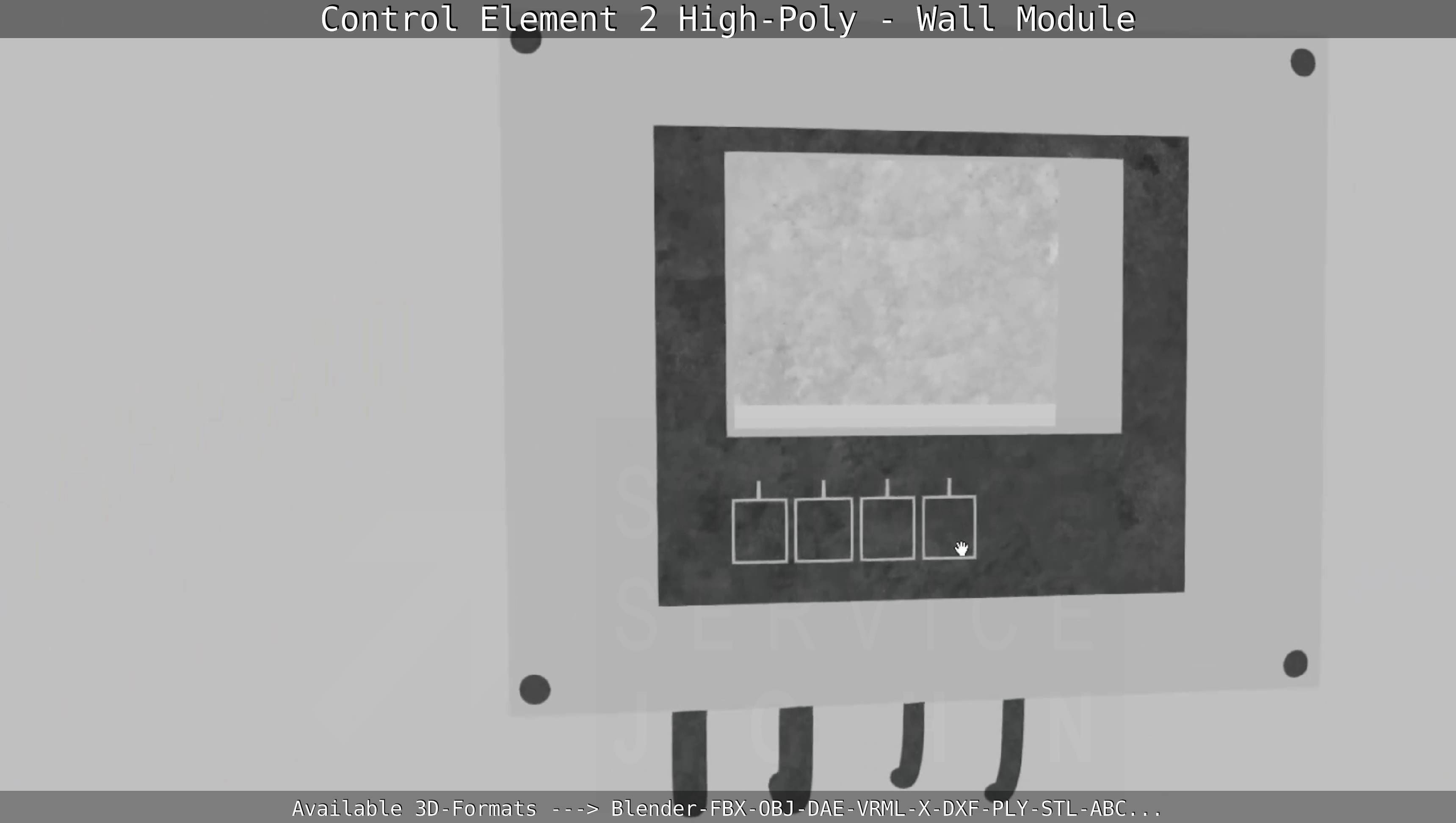 Control Element 2 - Wall Module - High-Poly  3D model_62