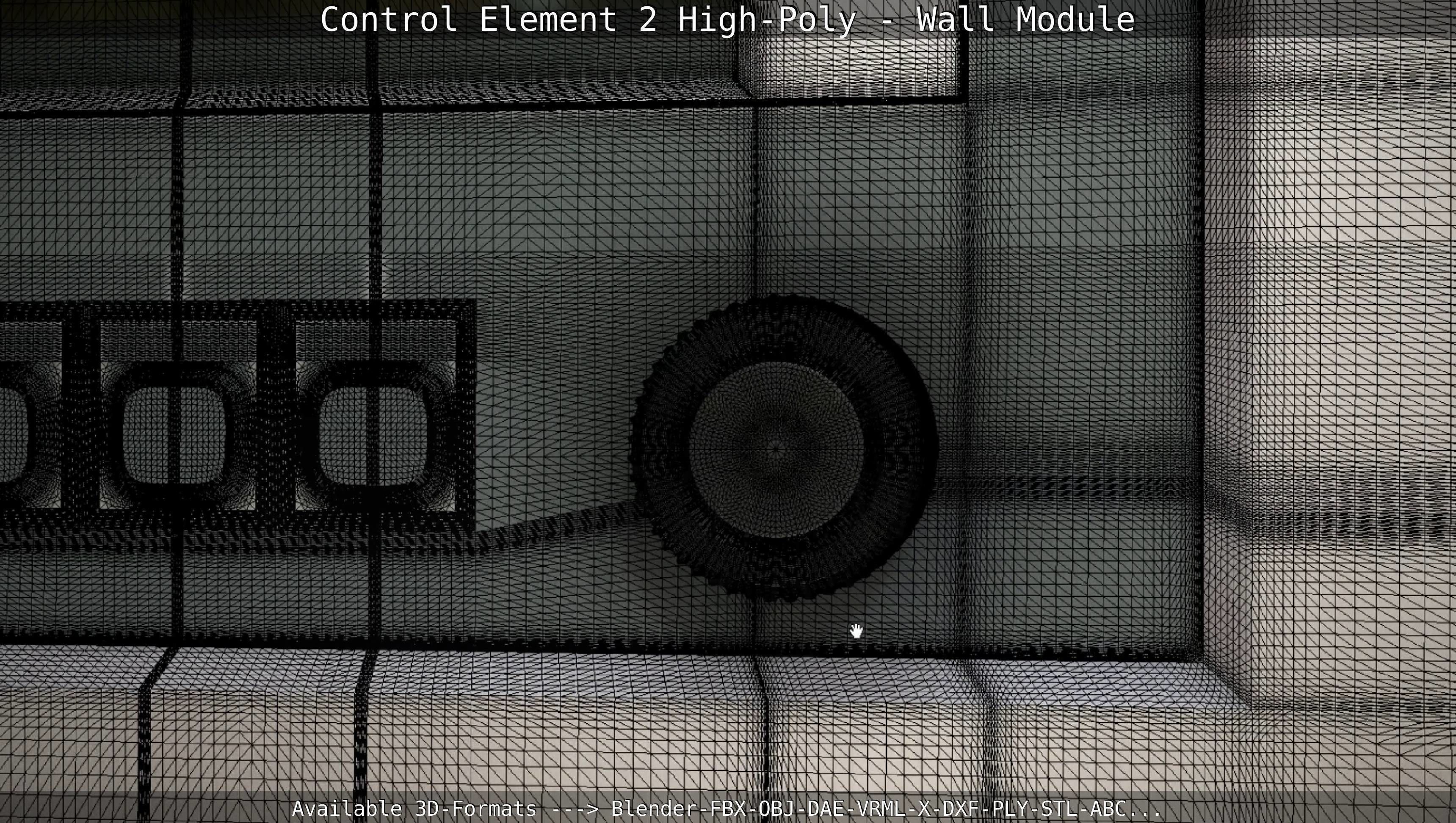 Control Element 2 - Wall Module - High-Poly  3D model_96