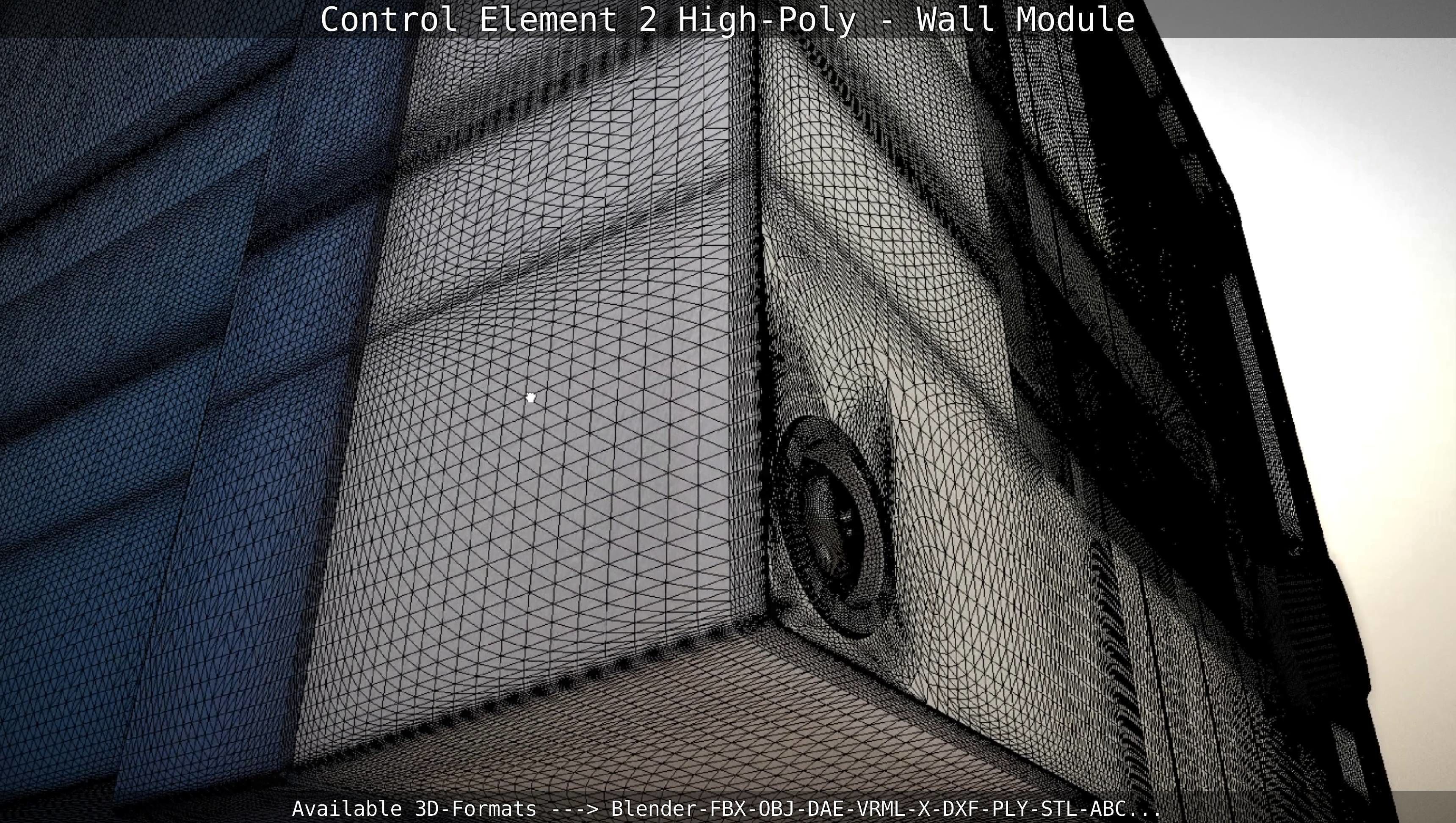 Control Element 2 - Wall Module - High-Poly  3D model_69