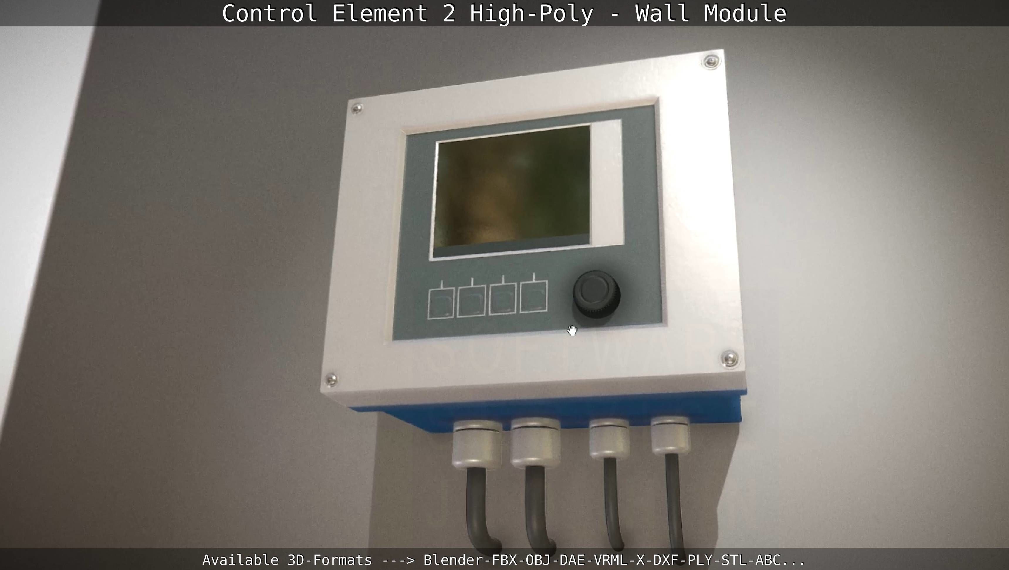 Control Element 2 - Wall Module - High-Poly  3D model_57