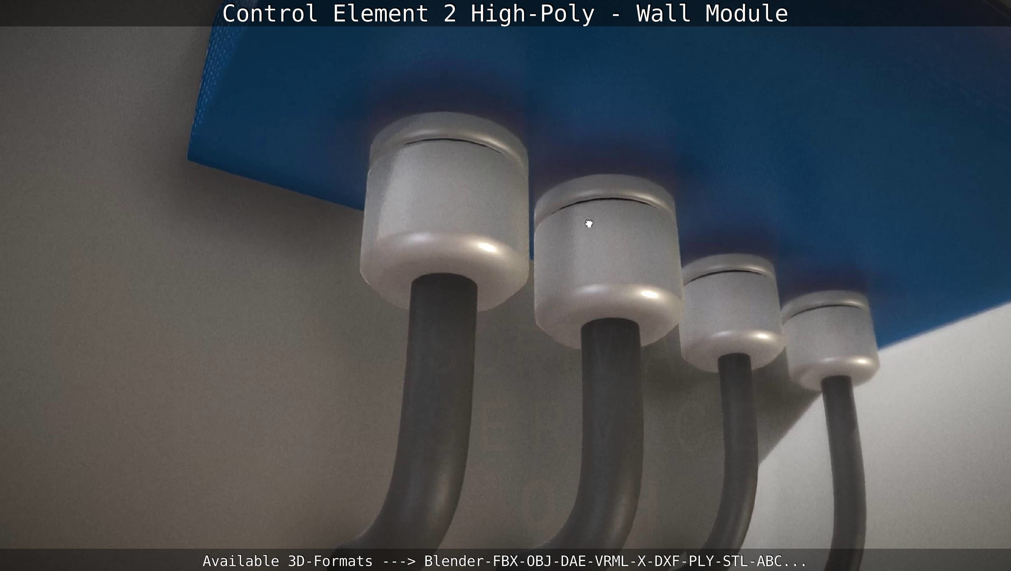 Control Element 2 - Wall Module - High-Poly  3D model_29