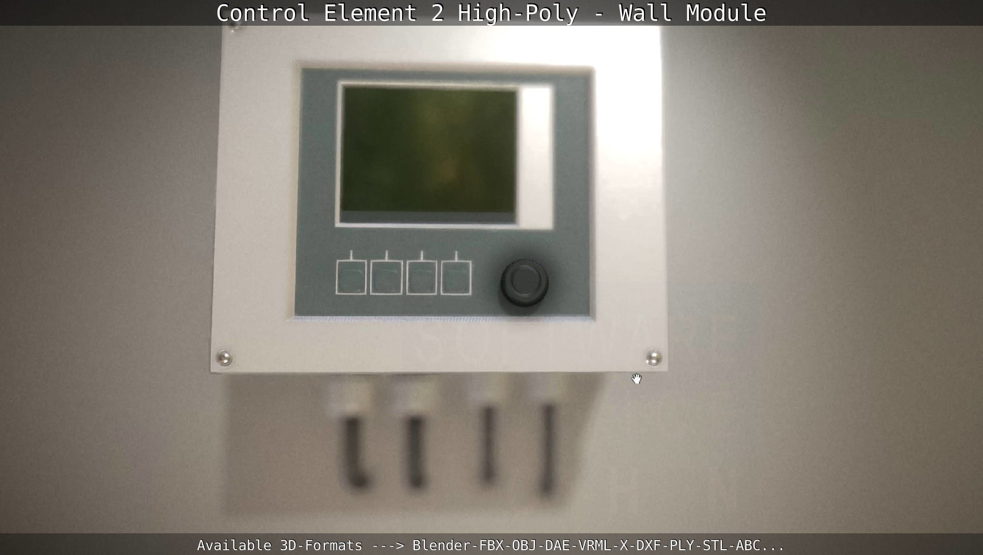 Control Element 2 - Wall Module - High-Poly  3D model_140