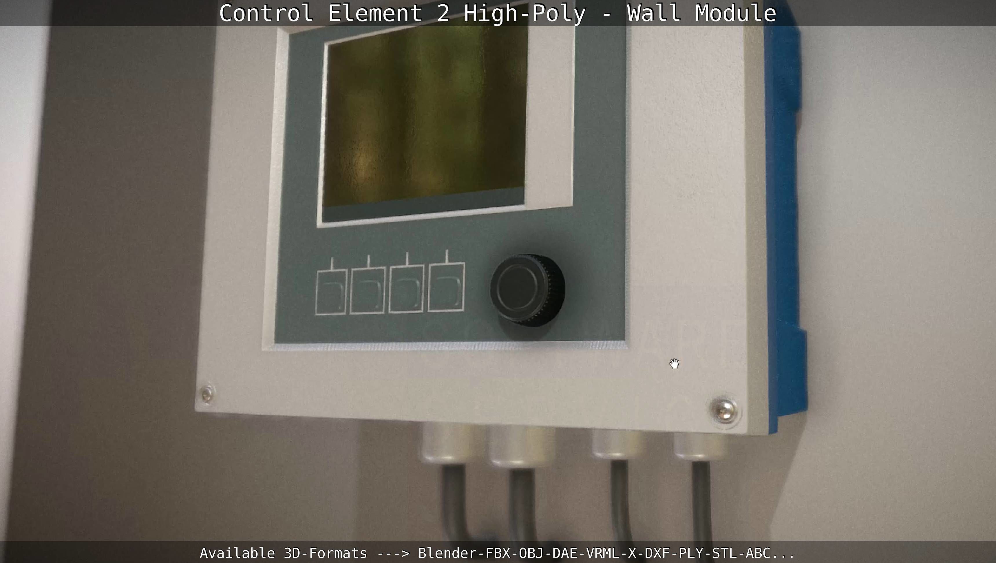 Control Element 2 - Wall Module - High-Poly  3D model_134