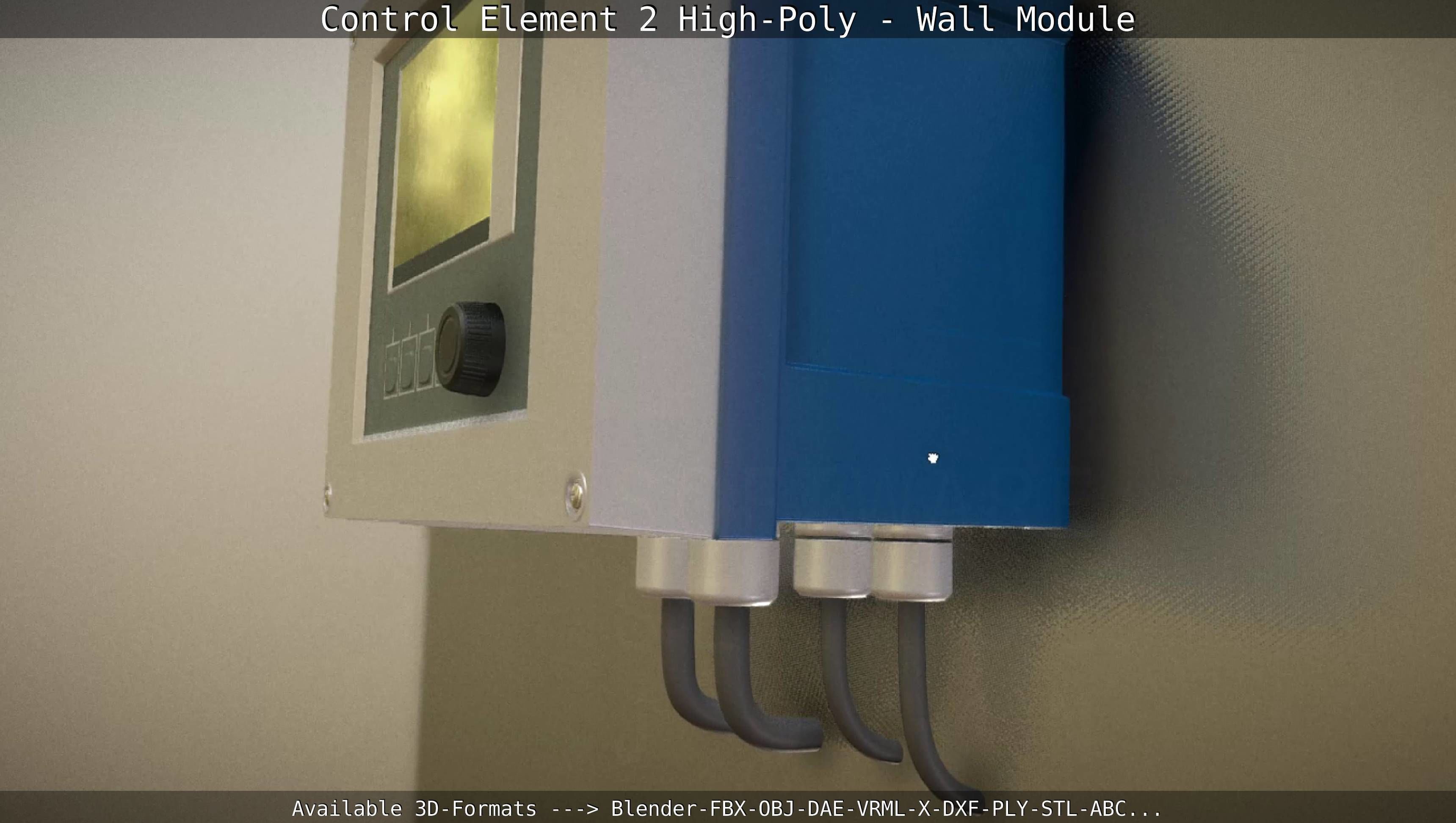 Control Element 2 - Wall Module - High-Poly  3D model_34