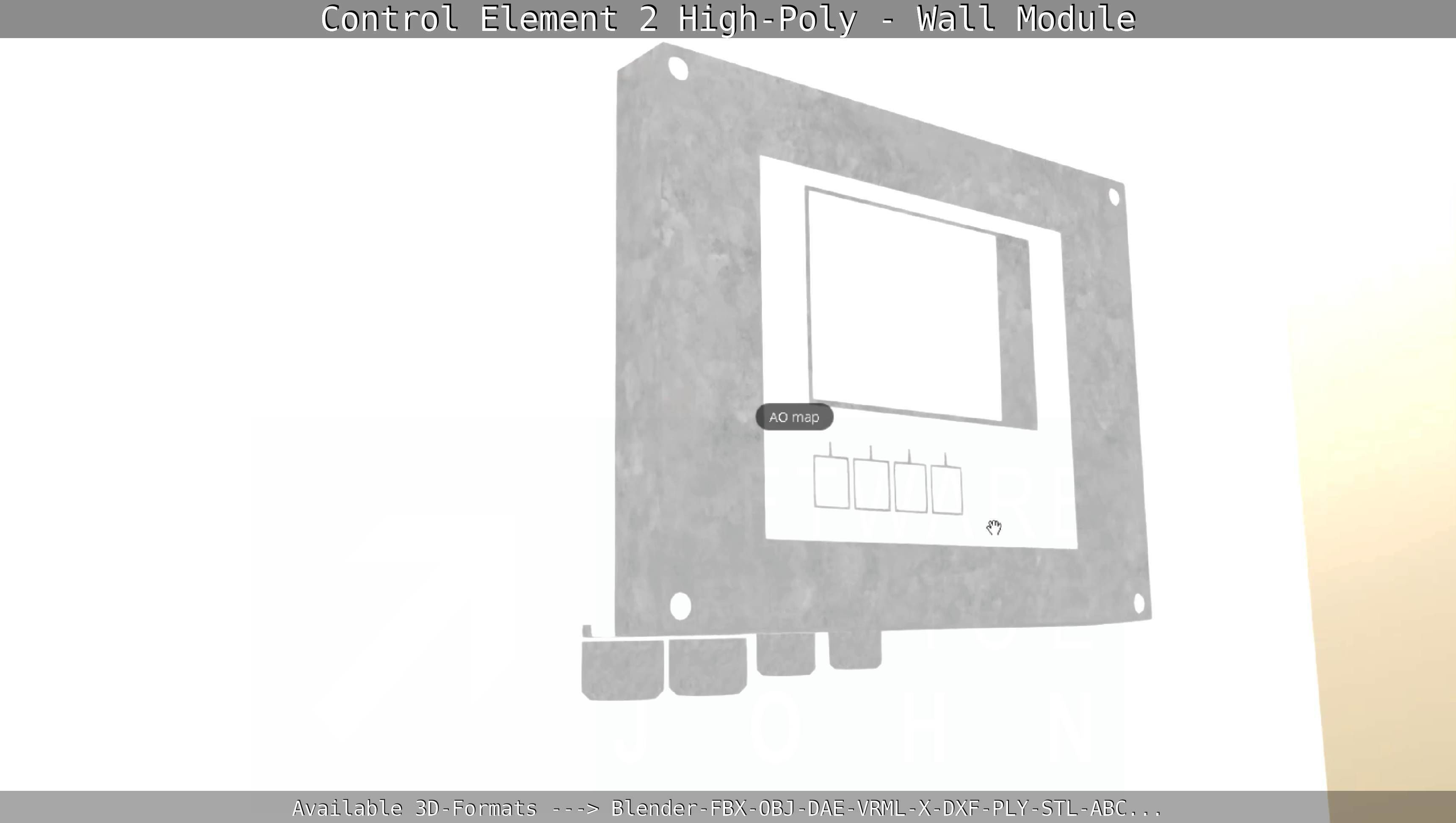 Control Element 2 - Wall Module - High-Poly  3D model_73