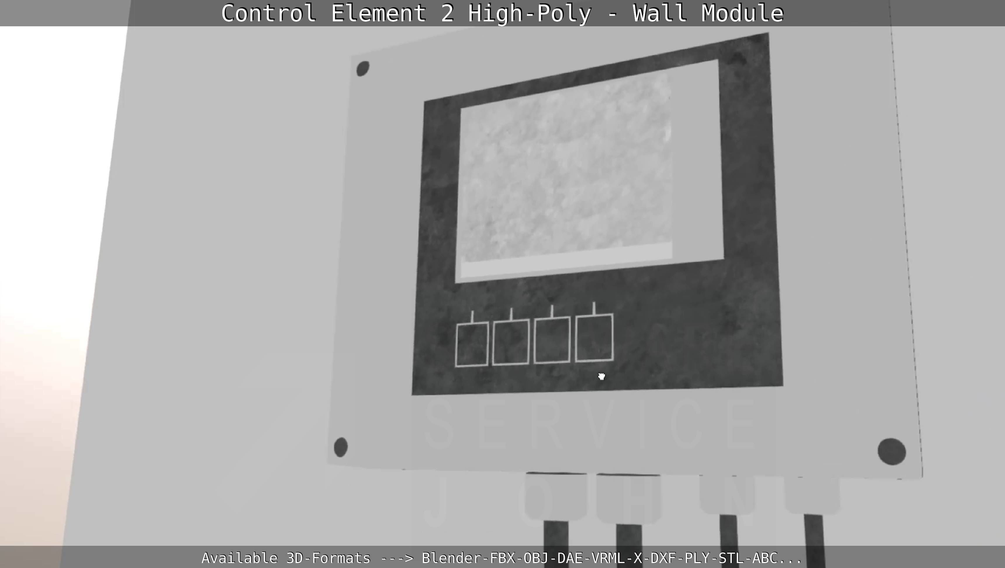 Control Element 2 - Wall Module - High-Poly  3D model_64