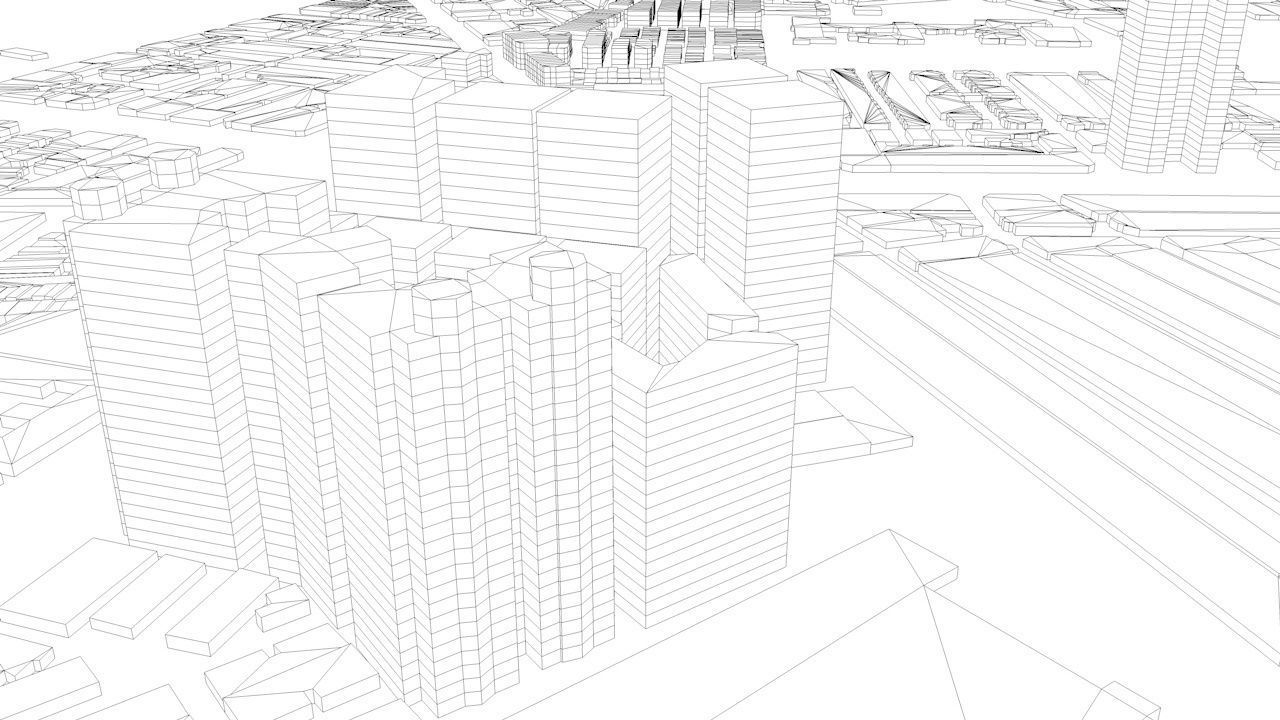 Tainan City Streets and Buildings 3D model_14