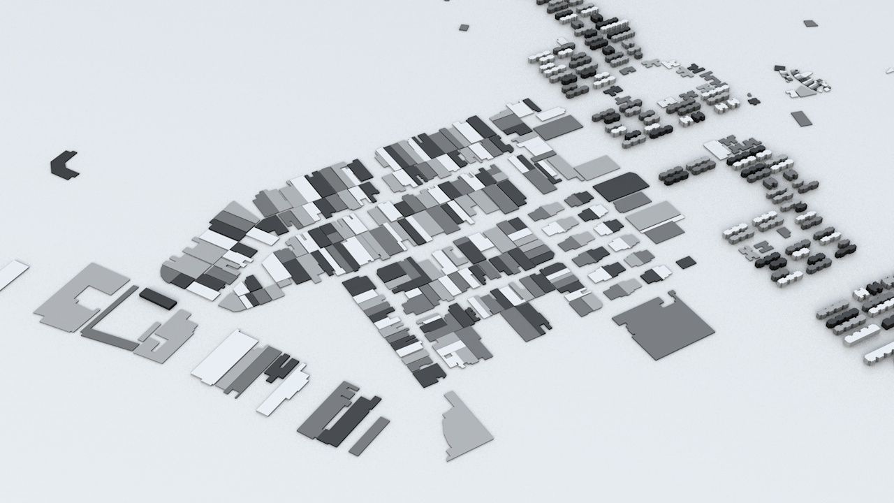 Tainan City Streets and Buildings 3D model_4