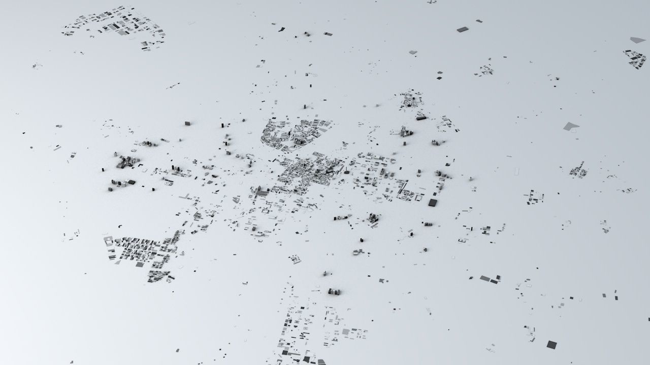 Tainan City Streets and Buildings 3D model_3