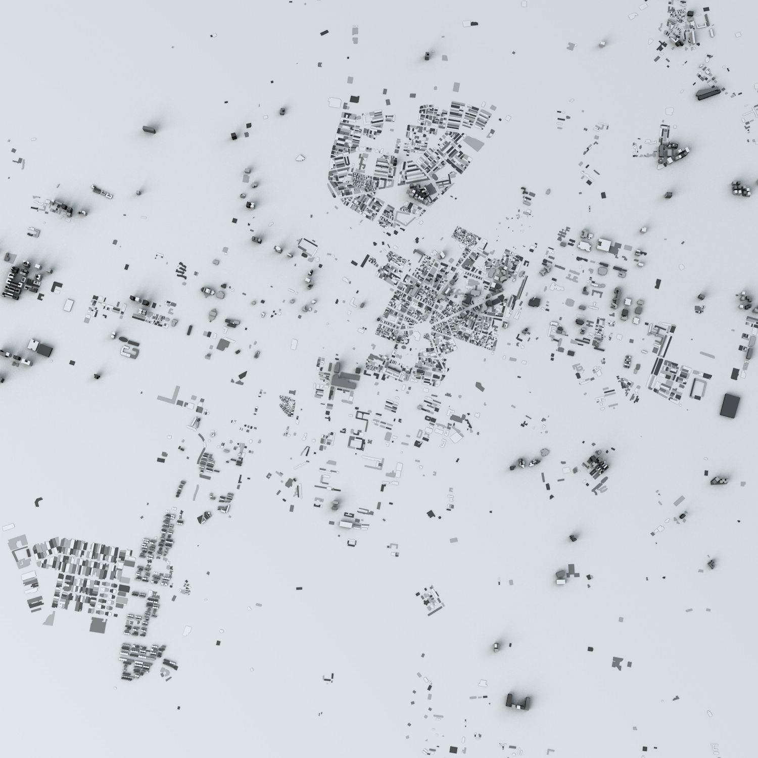 Tainan City Streets and Buildings 3D model_1