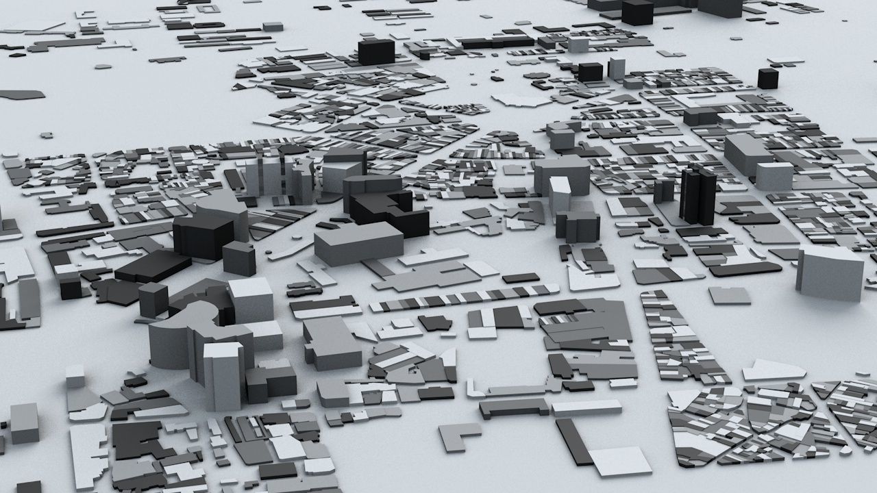 Tainan City Streets and Buildings 3D model_6