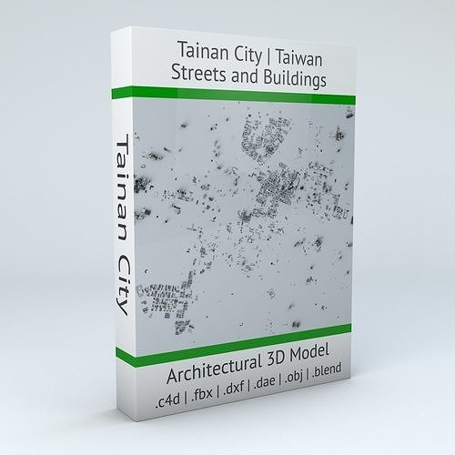 Tainan City Streets and Buildings 3D model