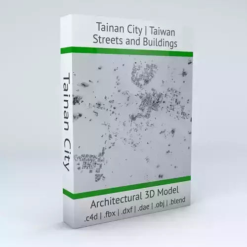 Tainan City Streets and Buildings 3D model