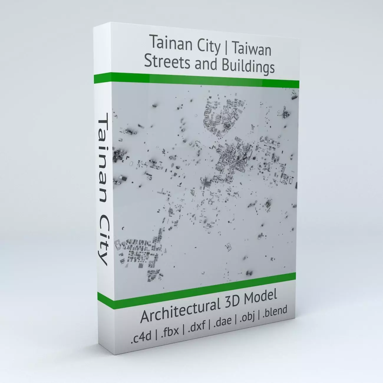 Tainan City Streets and Buildings 3D model_0
