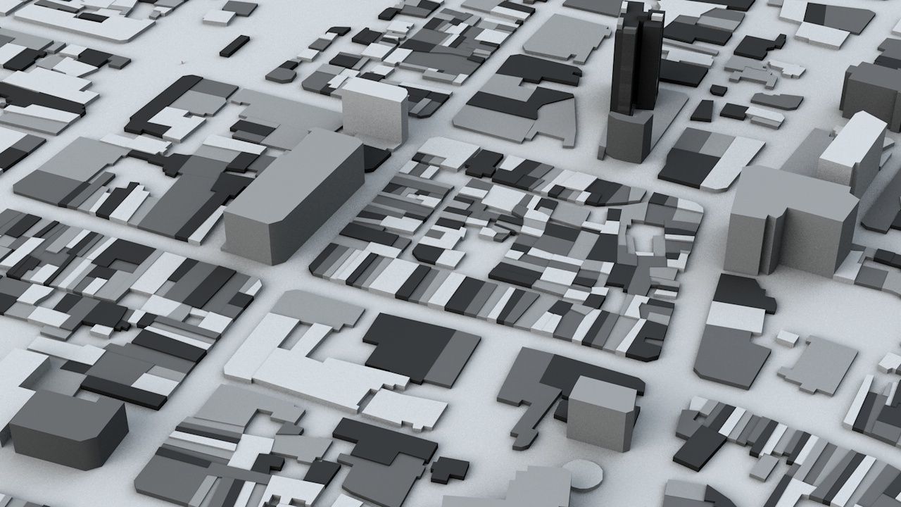 Tainan City Streets and Buildings 3D model_9