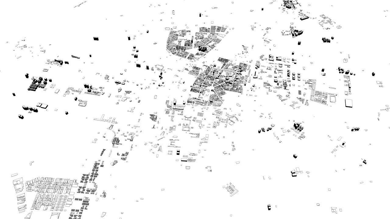 Tainan City Streets and Buildings 3D model_12