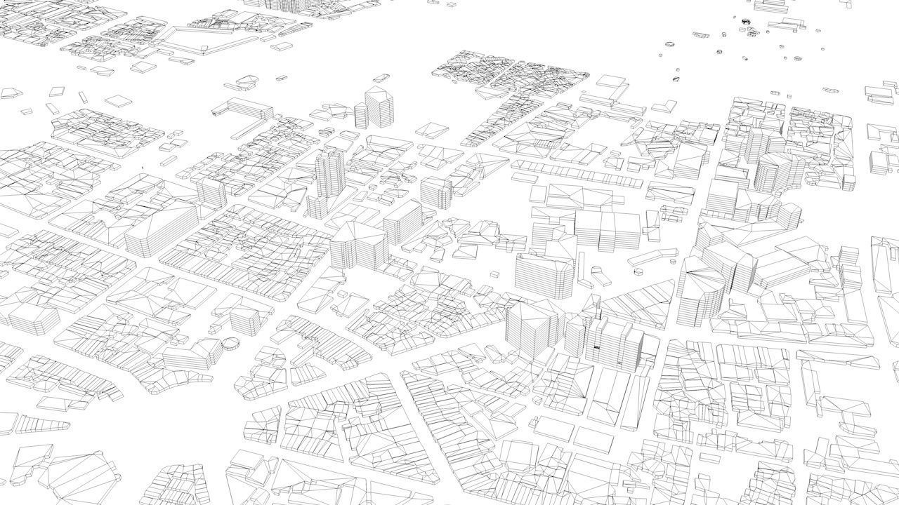 Tainan City Streets and Buildings 3D model_13