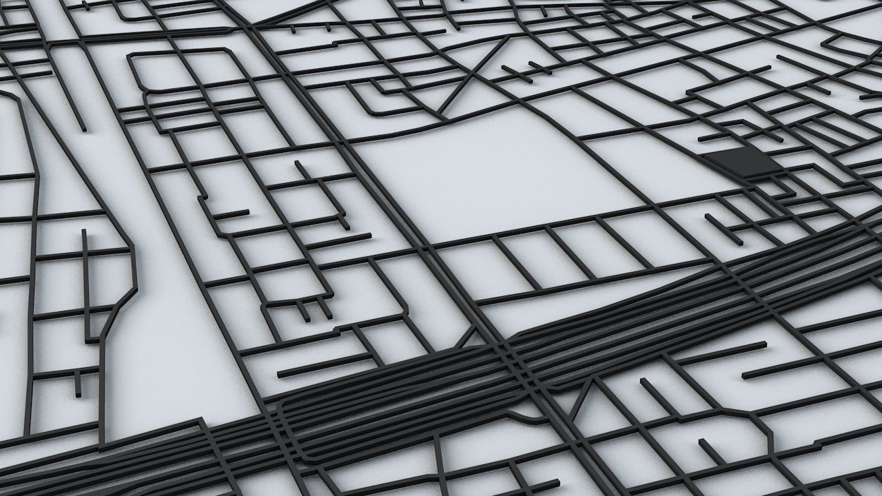 Kaohsiung City Road Network and Streets 3D model_7