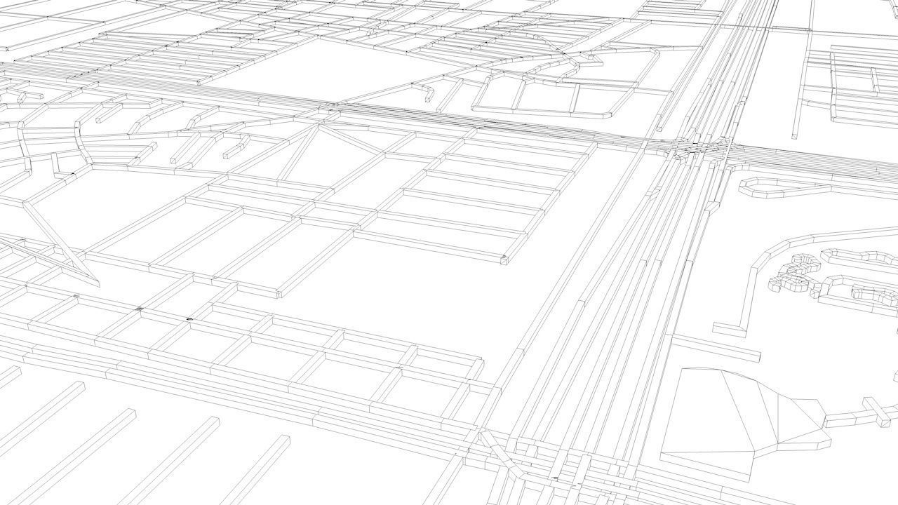 Kaohsiung City Road Network and Streets 3D model_14