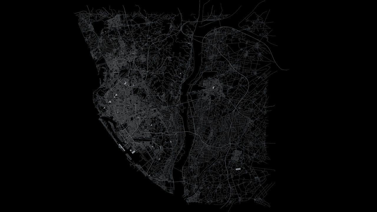 Kaohsiung City Road Network and Streets 3D model_10