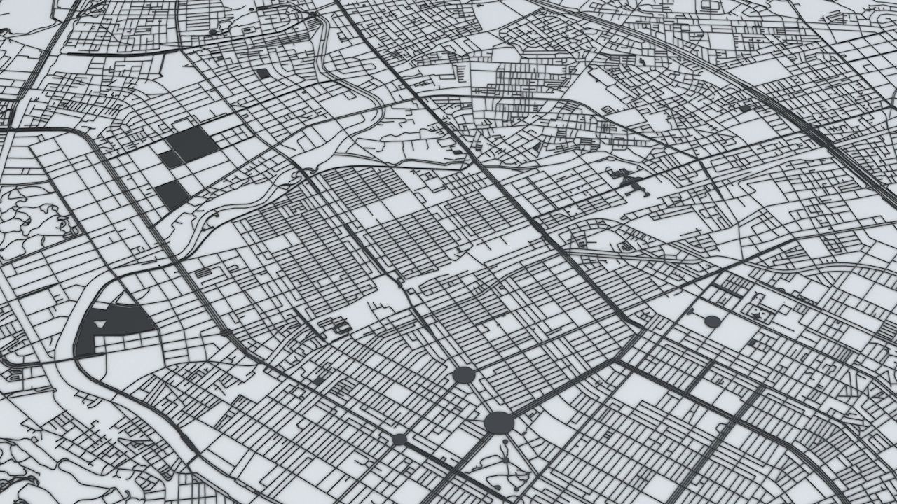 Kaohsiung City Road Network and Streets 3D model_3
