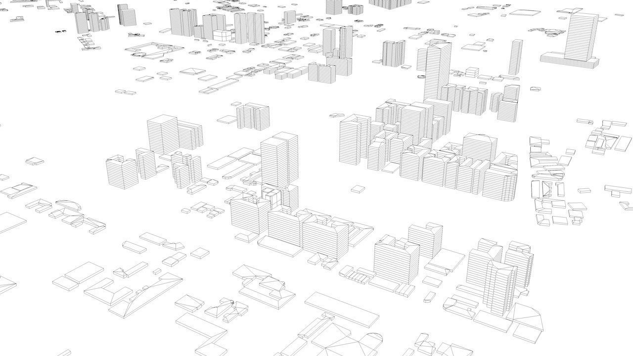 Kaohsiung City Streets and Buildings 3D model_13