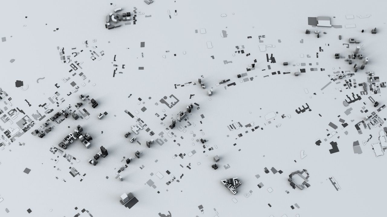 Kaohsiung City Streets and Buildings 3D model_8