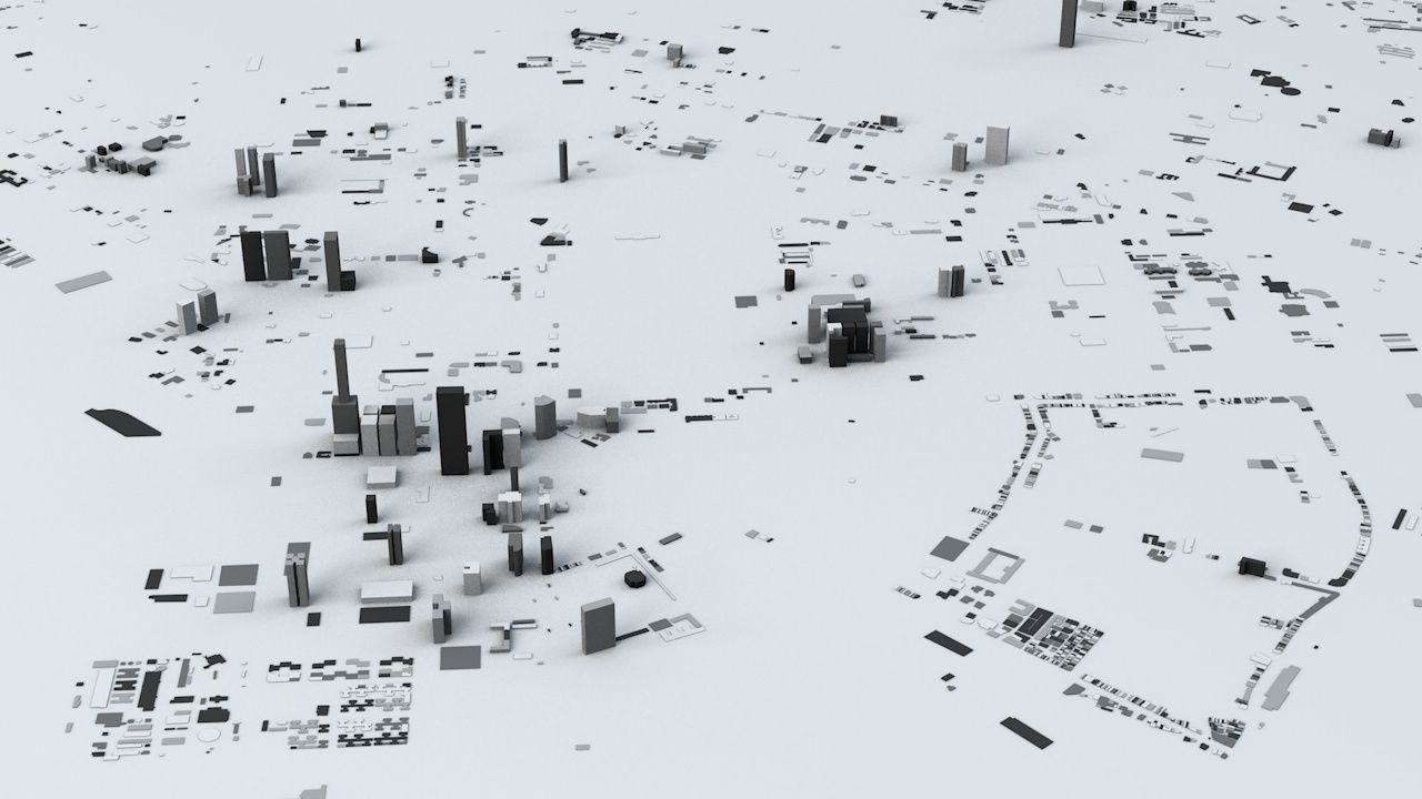 Kaohsiung City Streets and Buildings 3D model_2