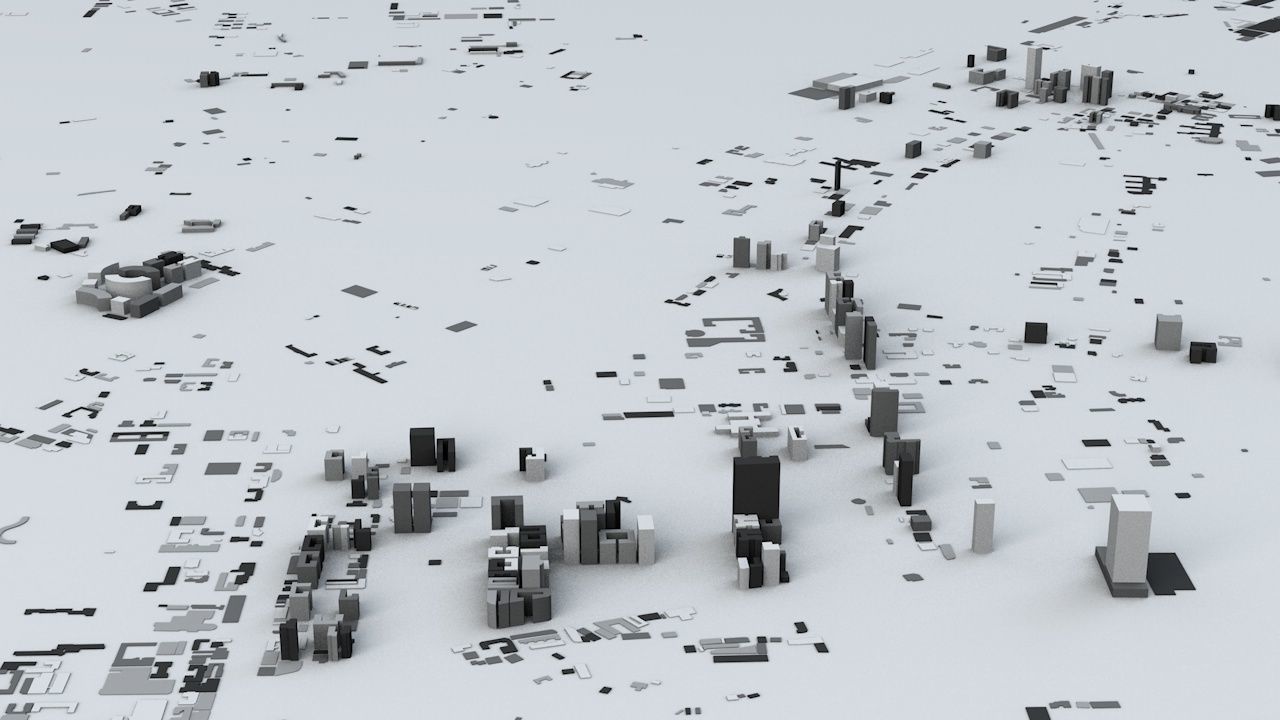 Kaohsiung City Streets and Buildings 3D model_4