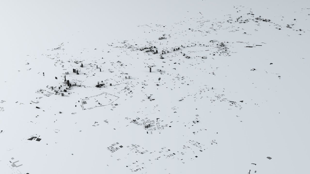 Kaohsiung City Streets and Buildings 3D model_9