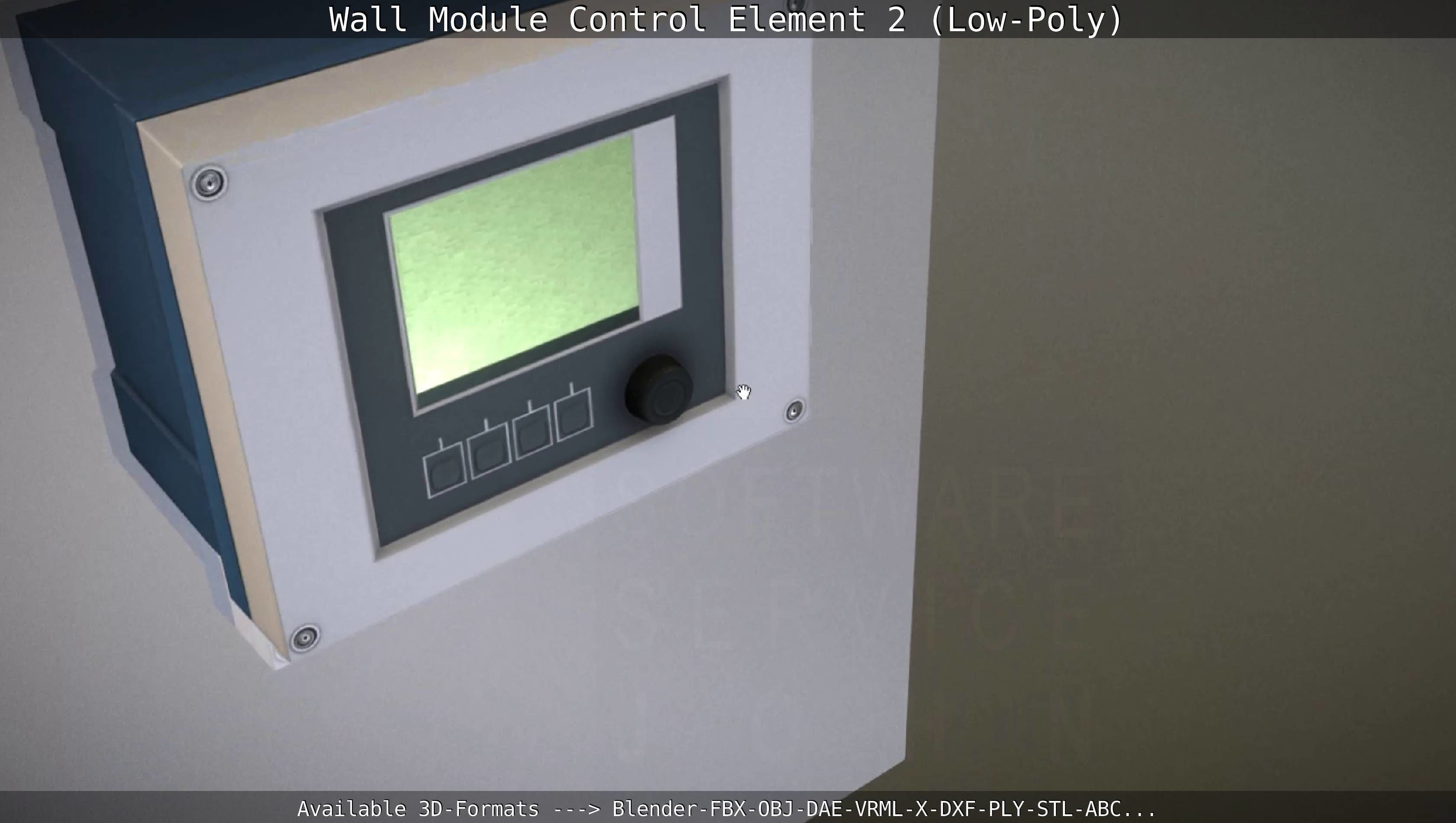 Wall Module Control Element 2 - Low-Poly Low-poly 3D model_32