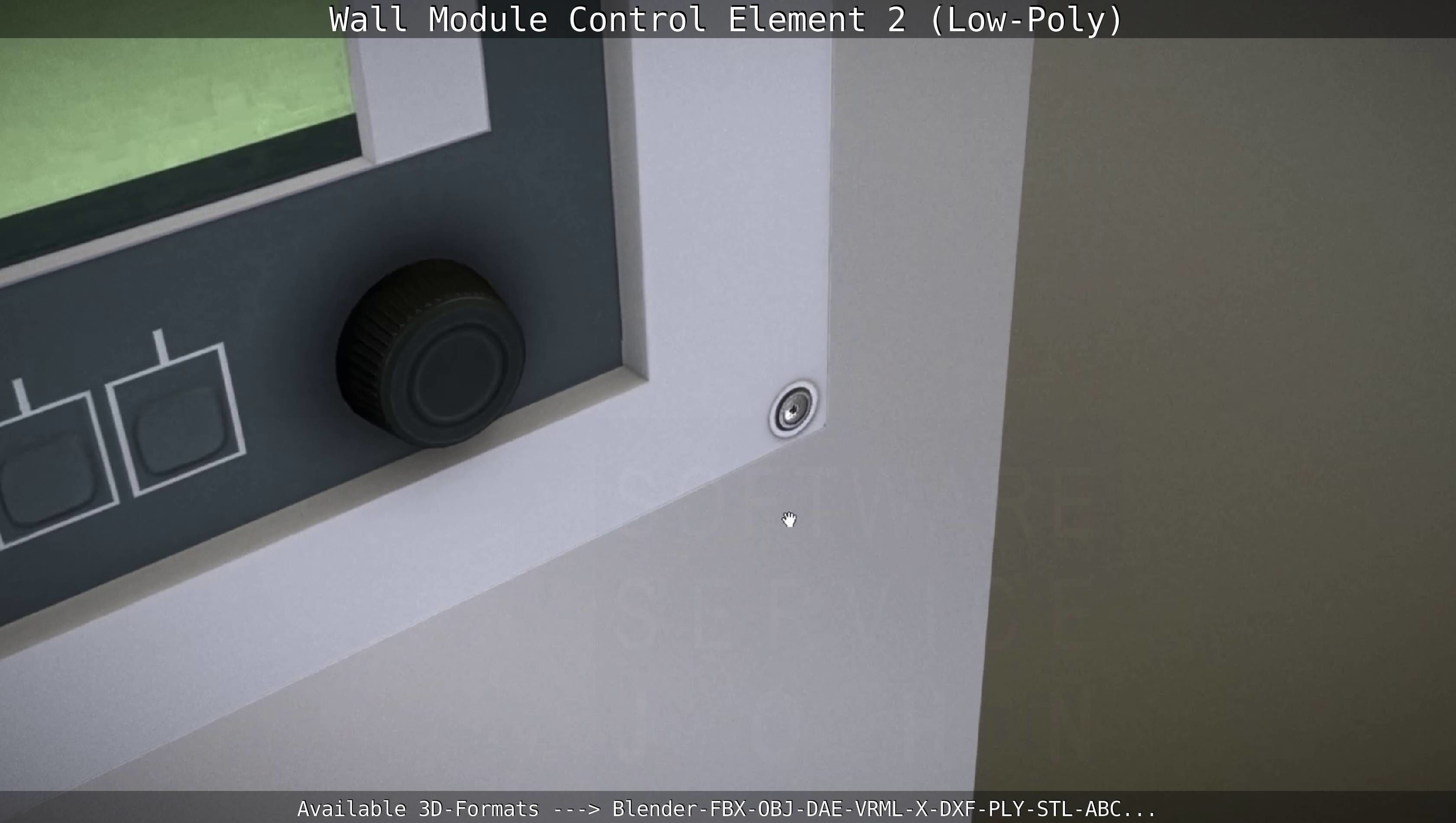 Wall Module Control Element 2 - Low-Poly Low-poly 3D model_31