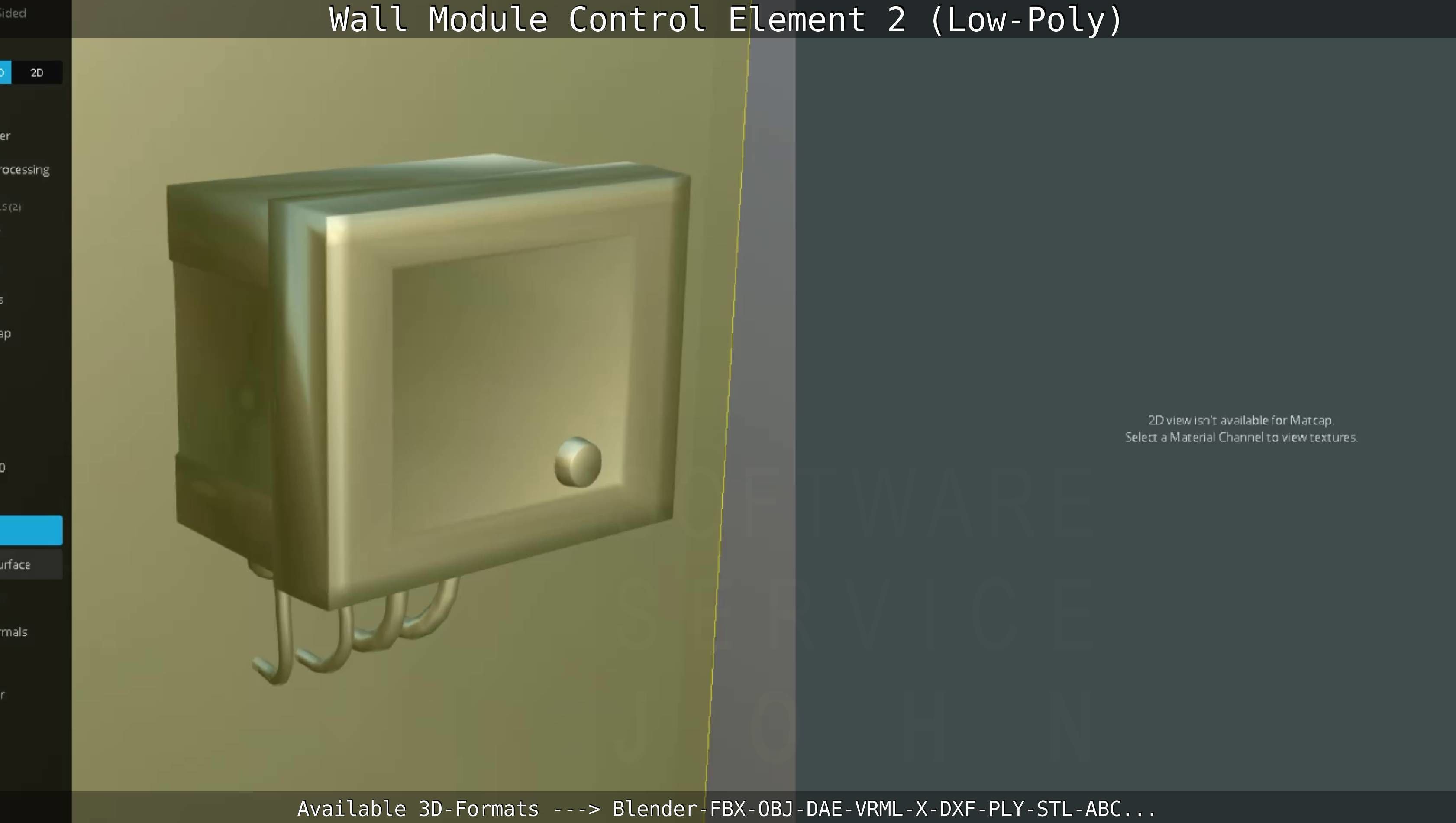 Wall Module Control Element 2 - Low-Poly Low-poly 3D model_77