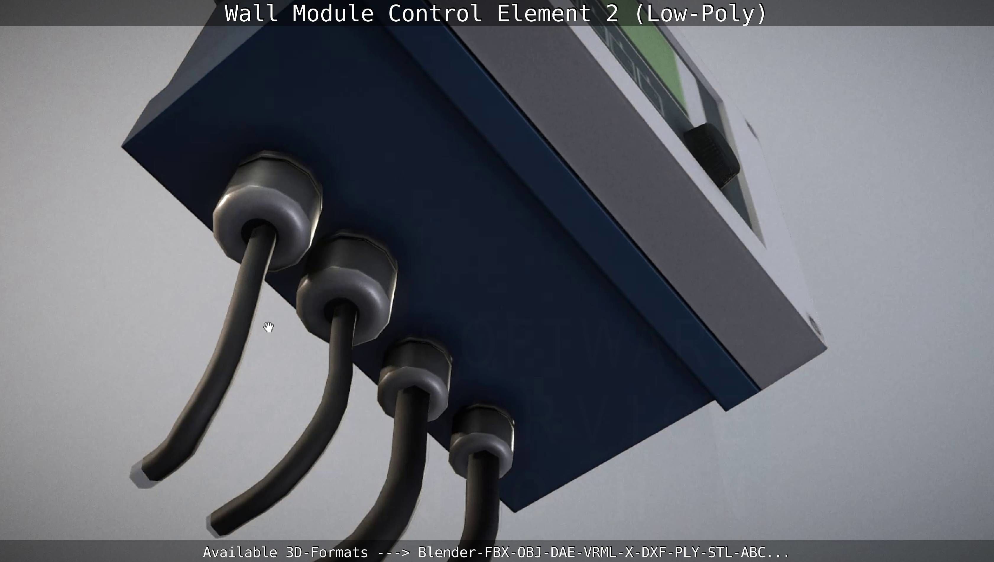 Wall Module Control Element 2 - Low-Poly Low-poly 3D model_37