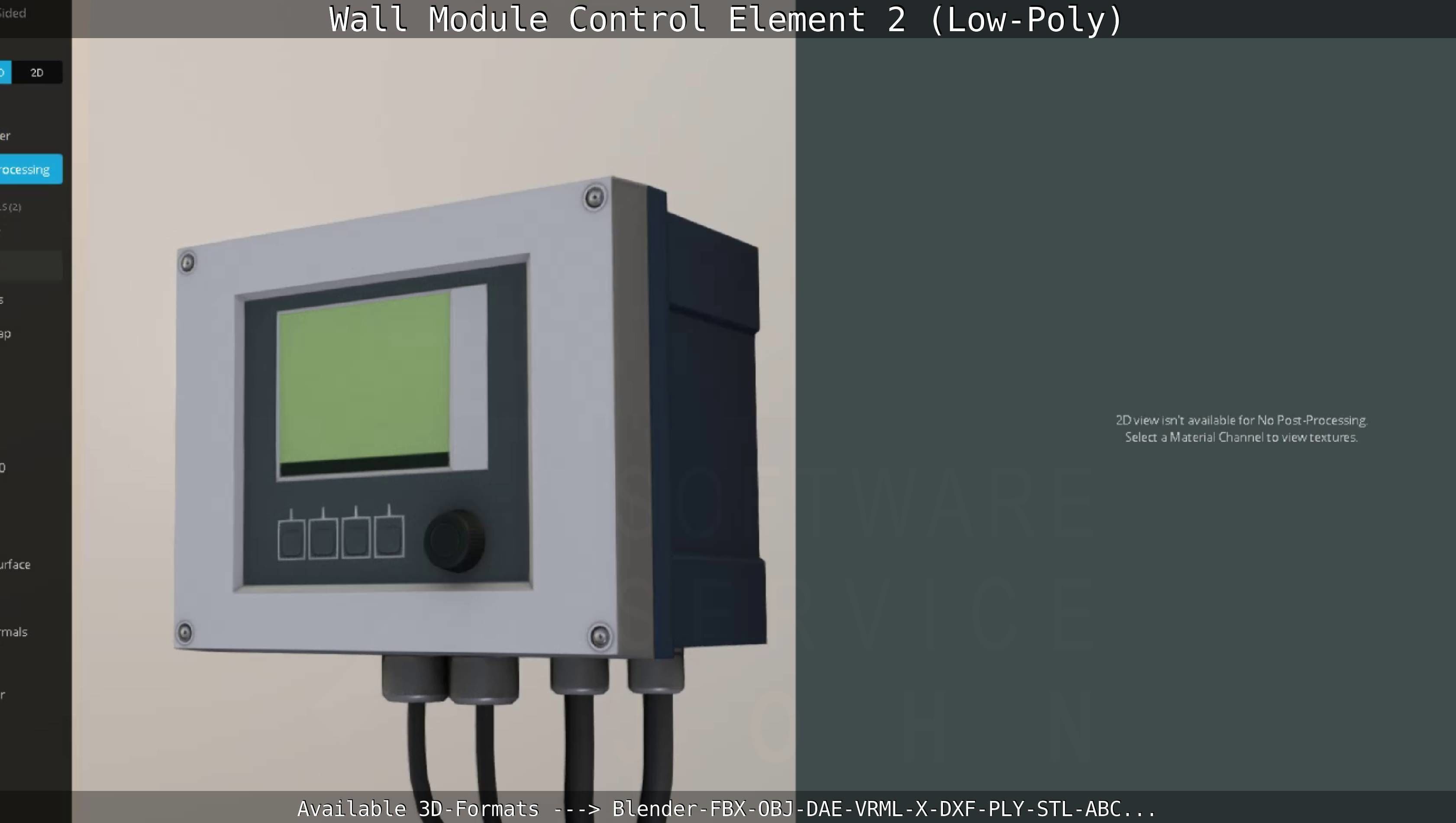 Wall Module Control Element 2 - Low-Poly Low-poly 3D model_56