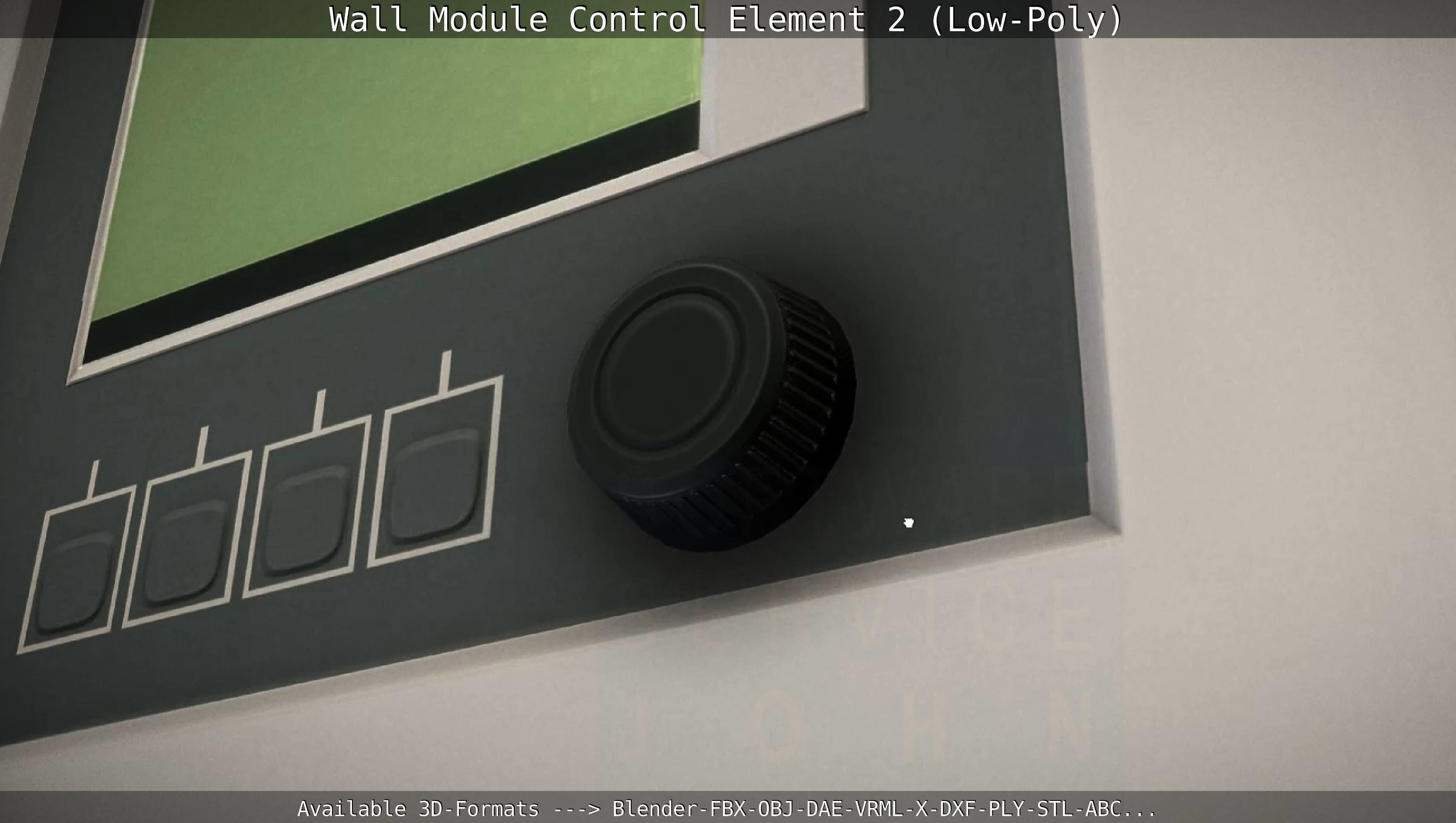 Wall Module Control Element 2 - Low-Poly Low-poly 3D model_25