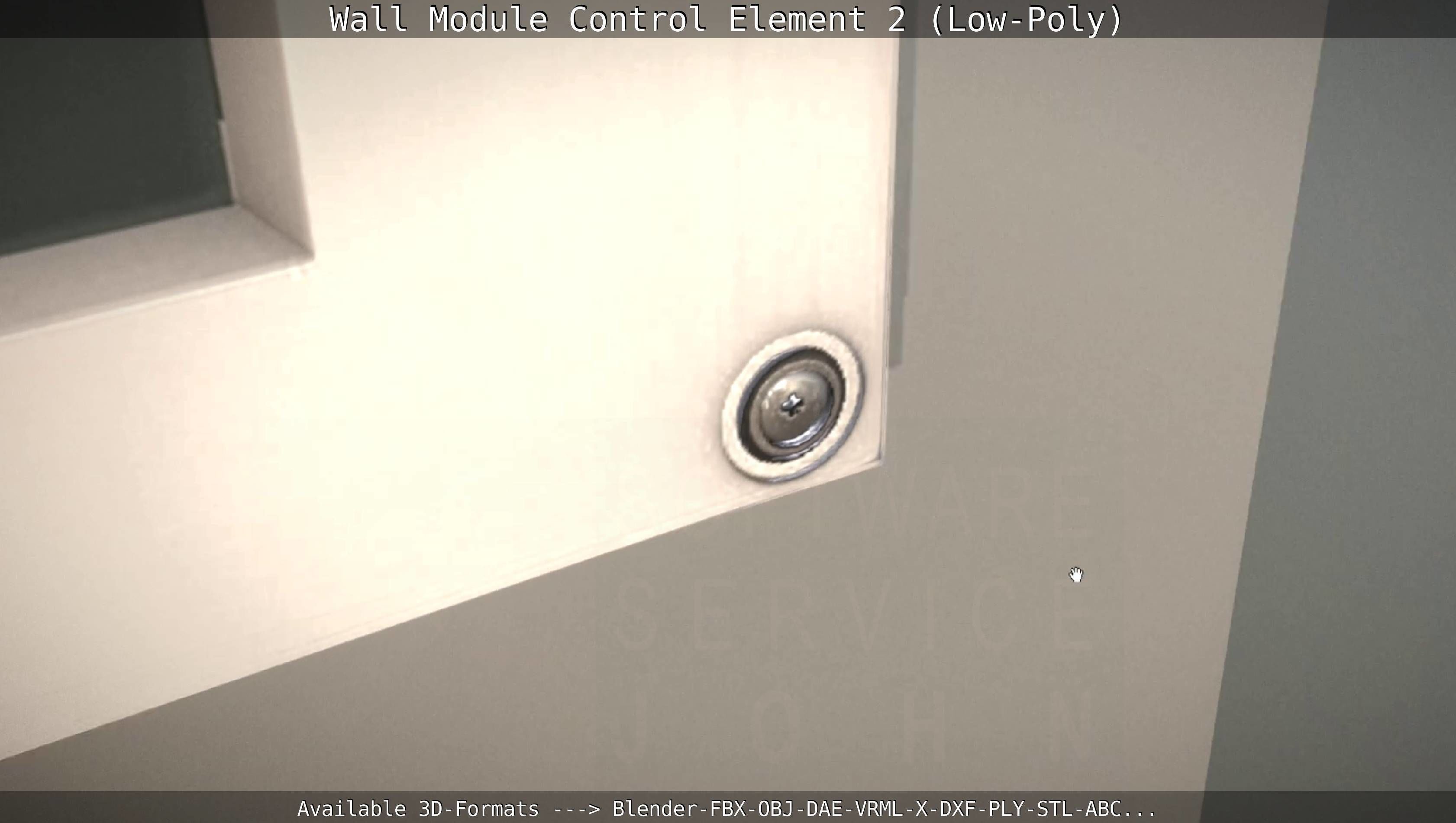 Wall Module Control Element 2 - Low-Poly Low-poly 3D model_28